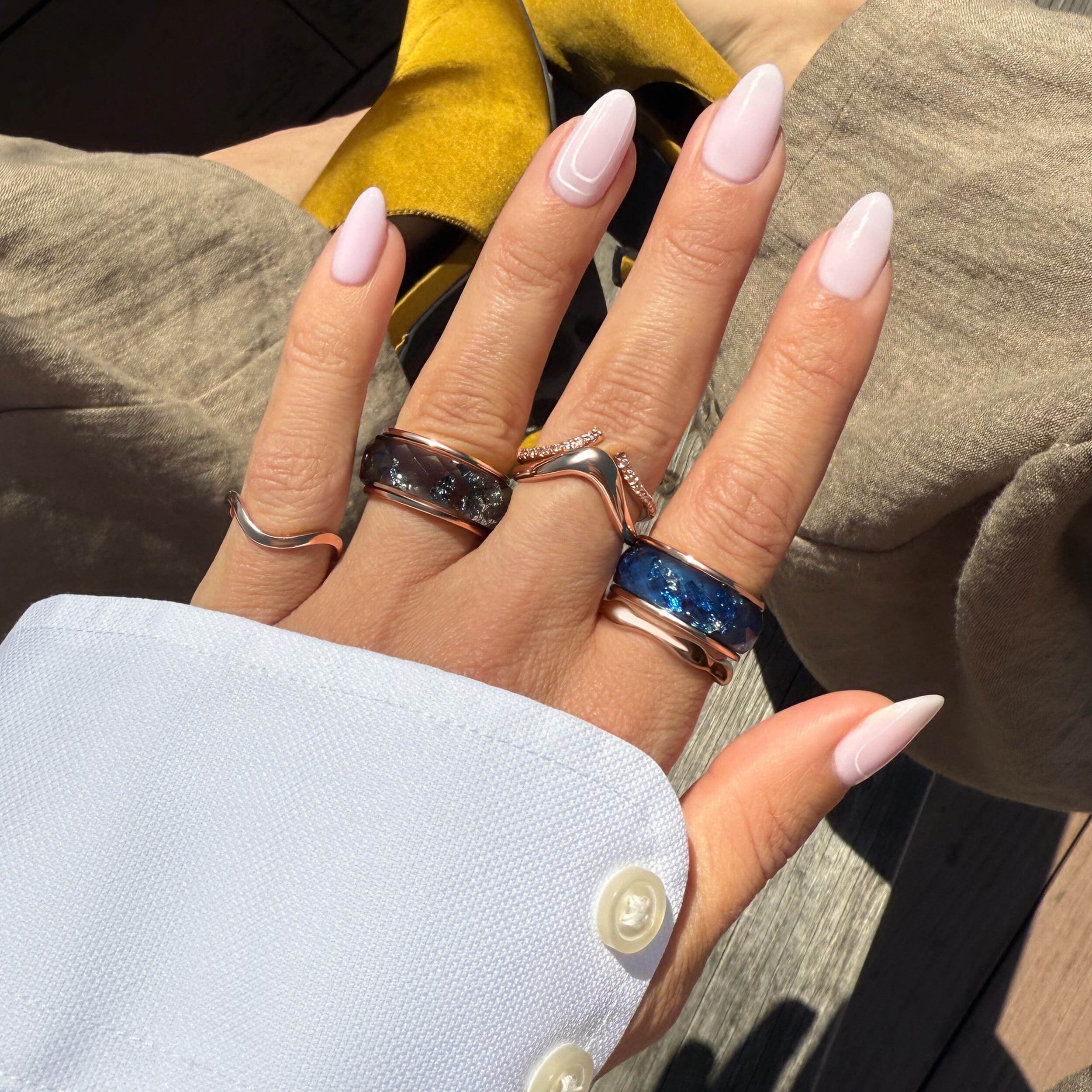 2in1 Resin Ring - Deep Blue - Image 12