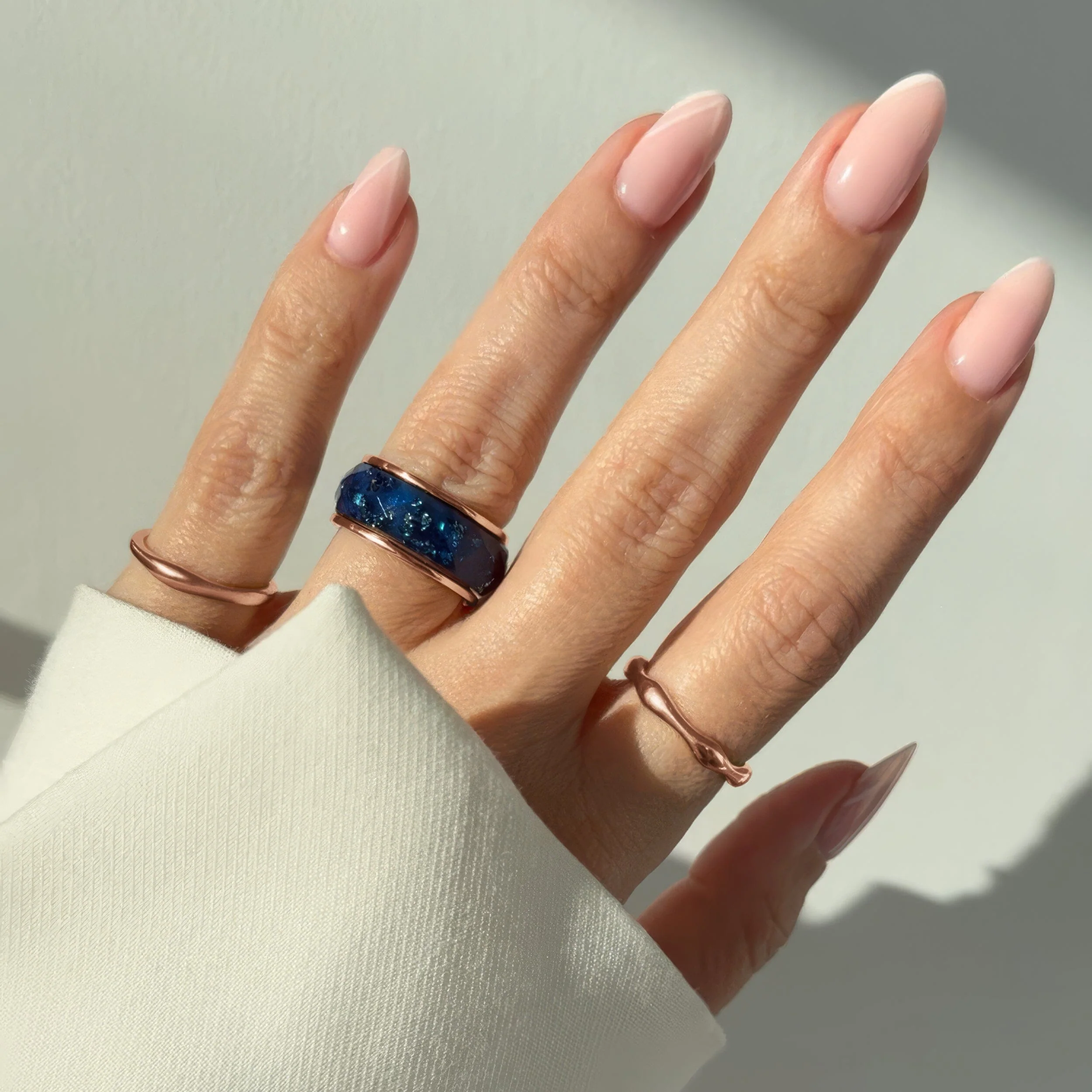 2in1 Resin Ring - Deep Blue - Image 9
