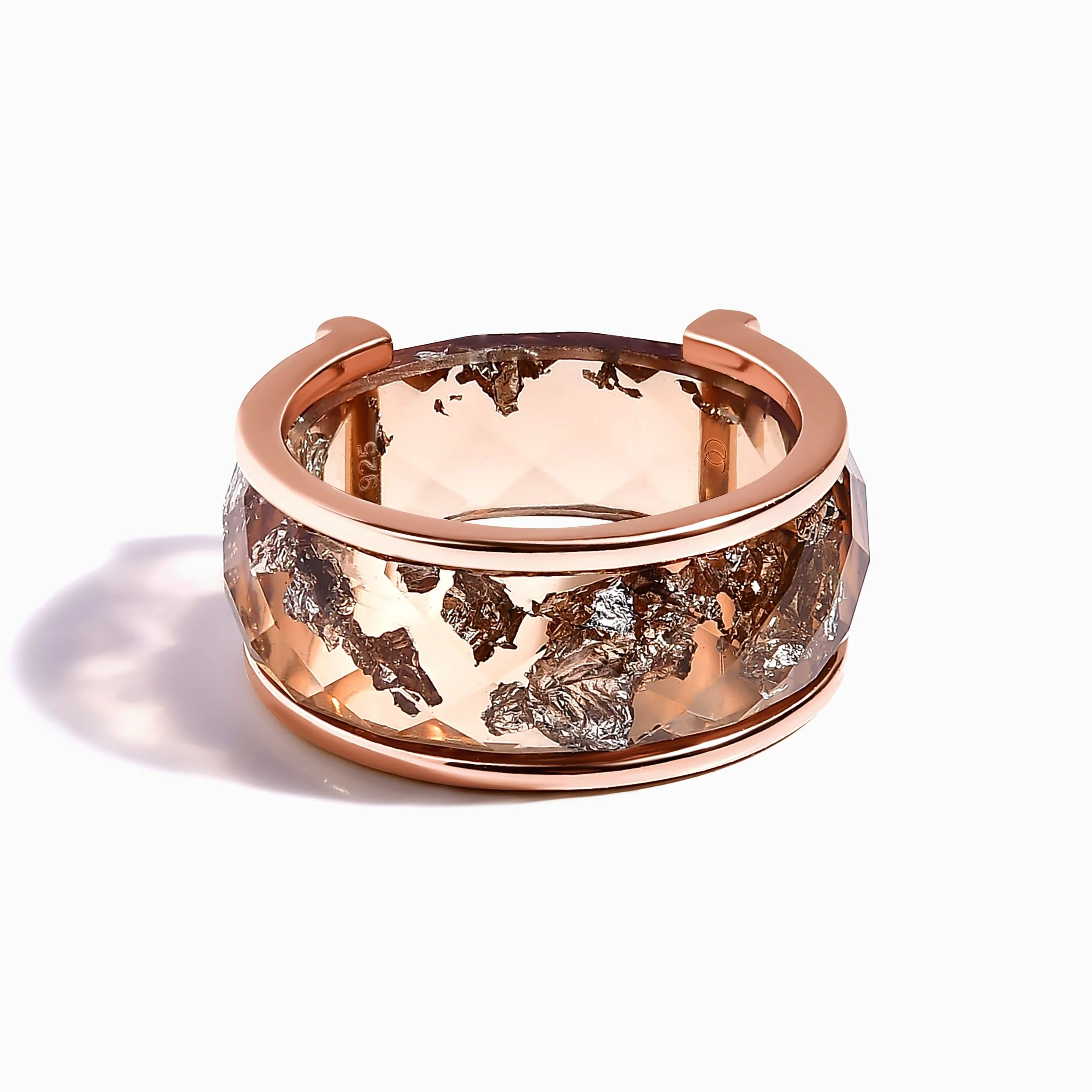 2-in-1 Resin Ring - Golden Amber - Image 3