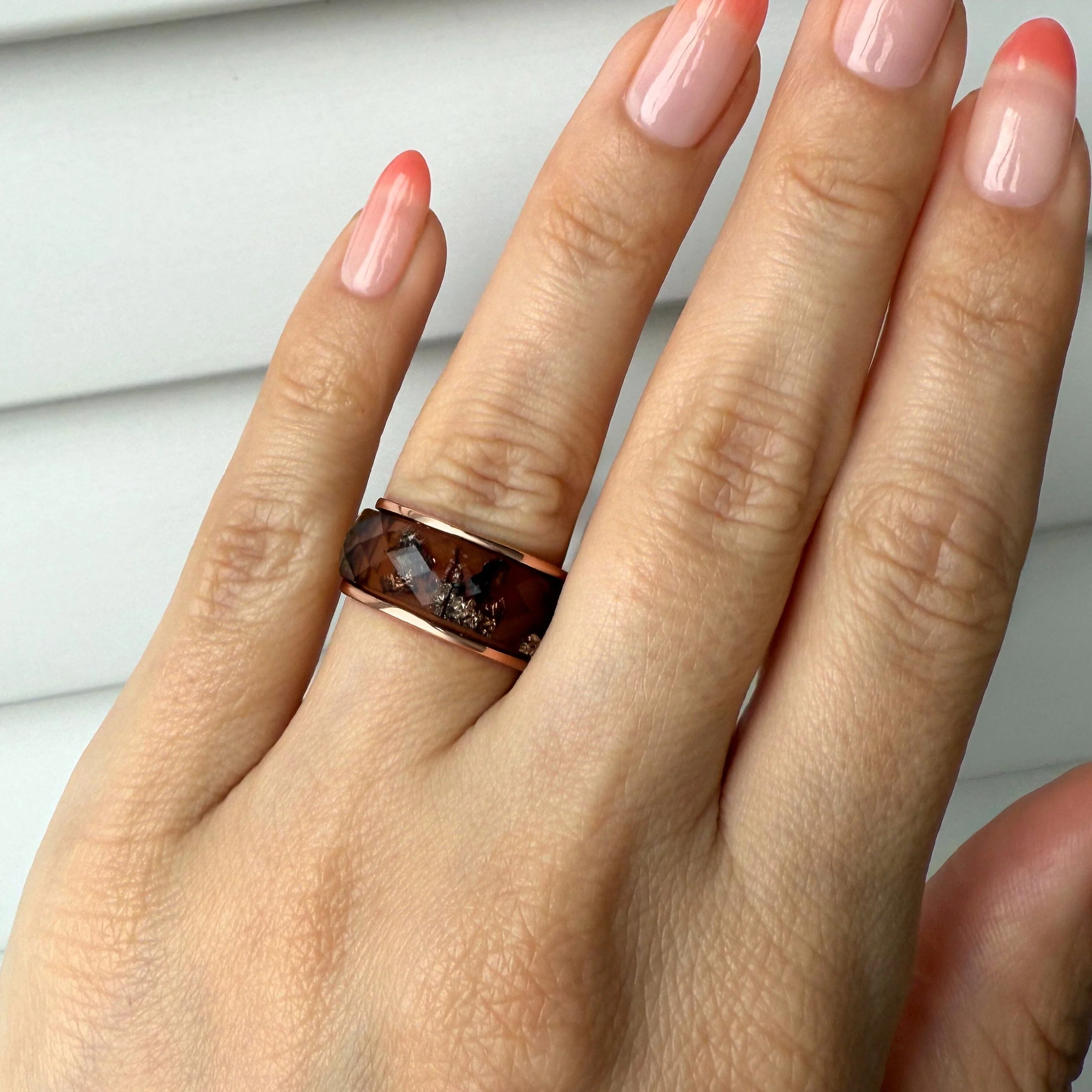 2-in-1 Resin Ring - Golden Amber - Image 4