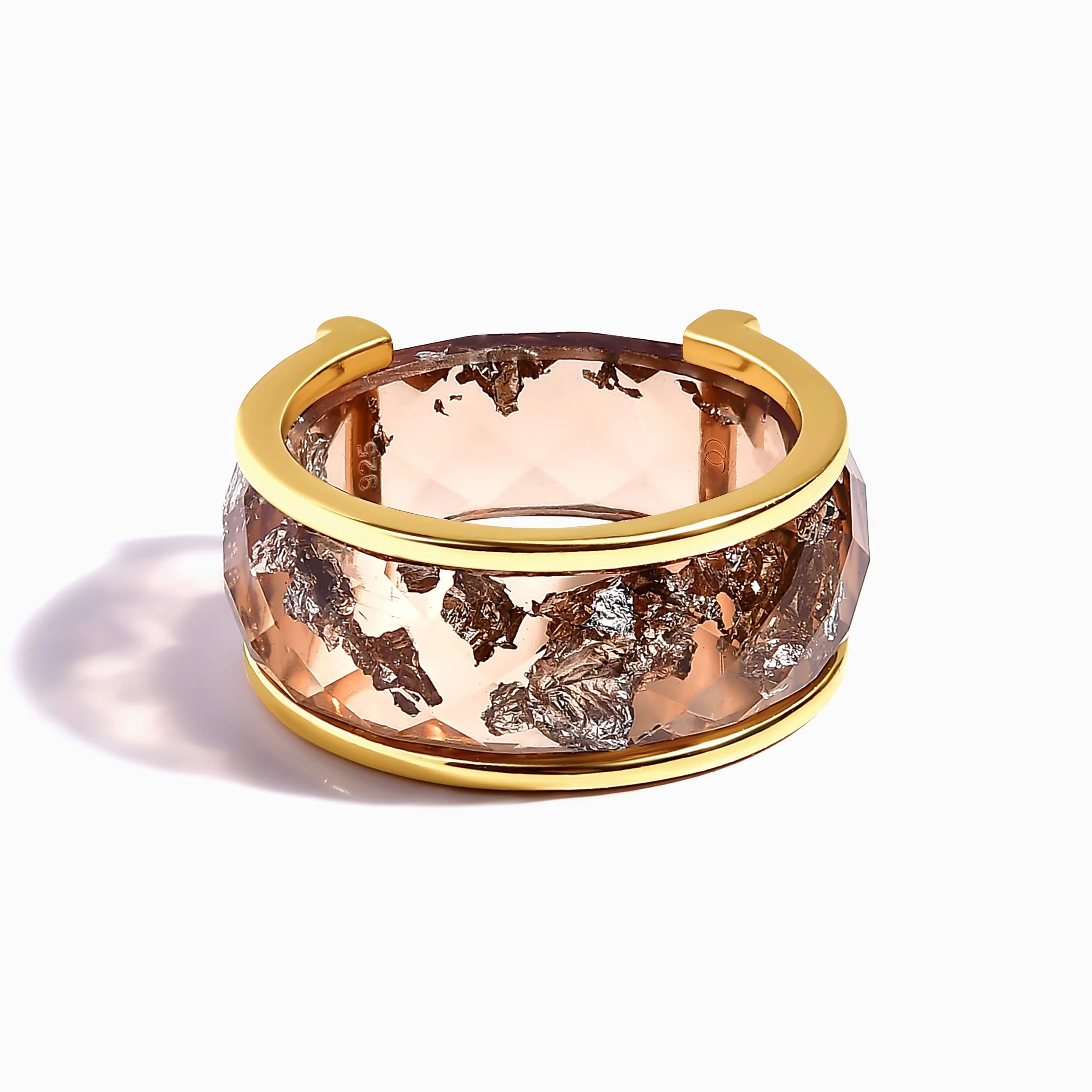 2-in-1 Resin Ring - Golden Amber - Image 5