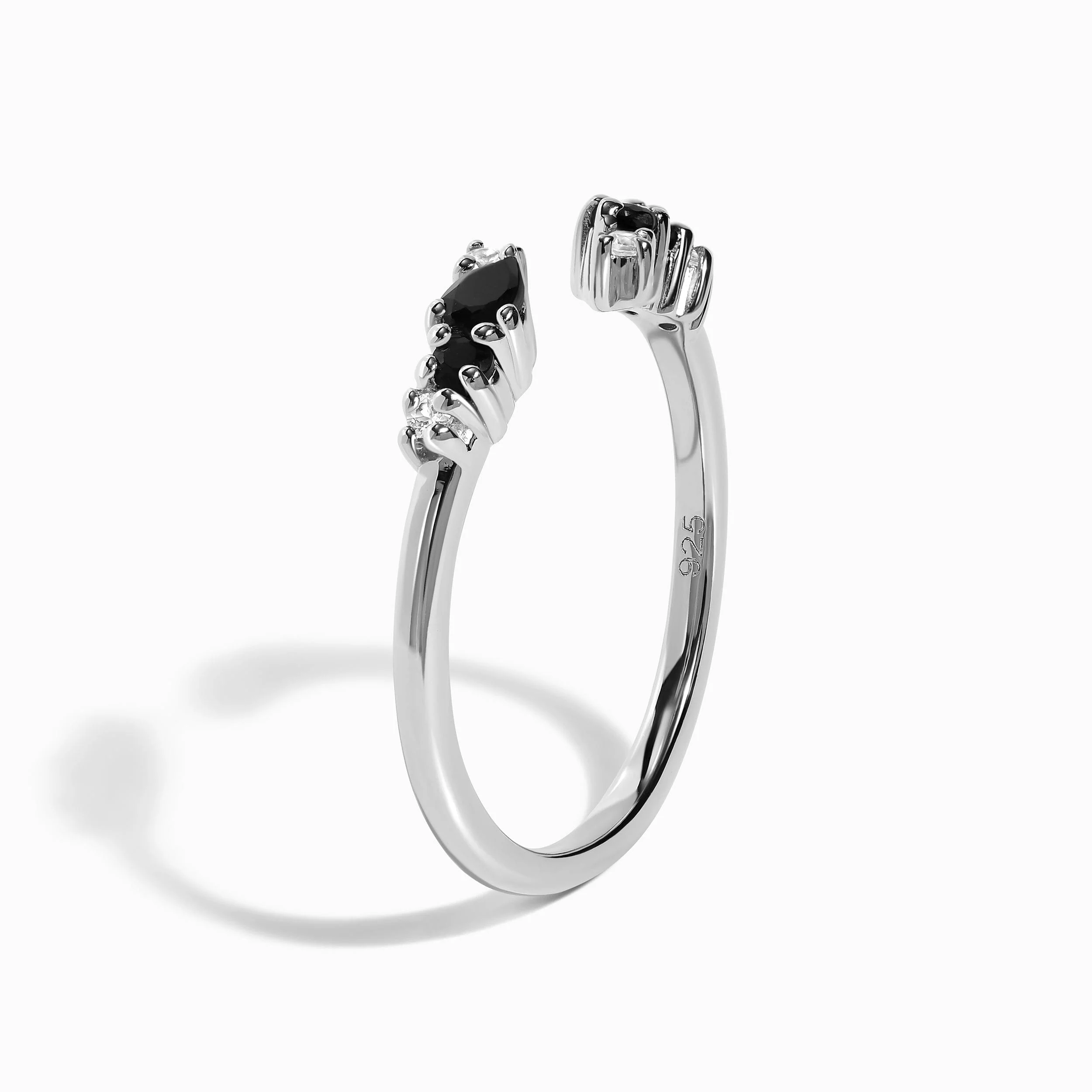 Adjustable Black Onyx Ring Flourish - December Birthstone - Image 12