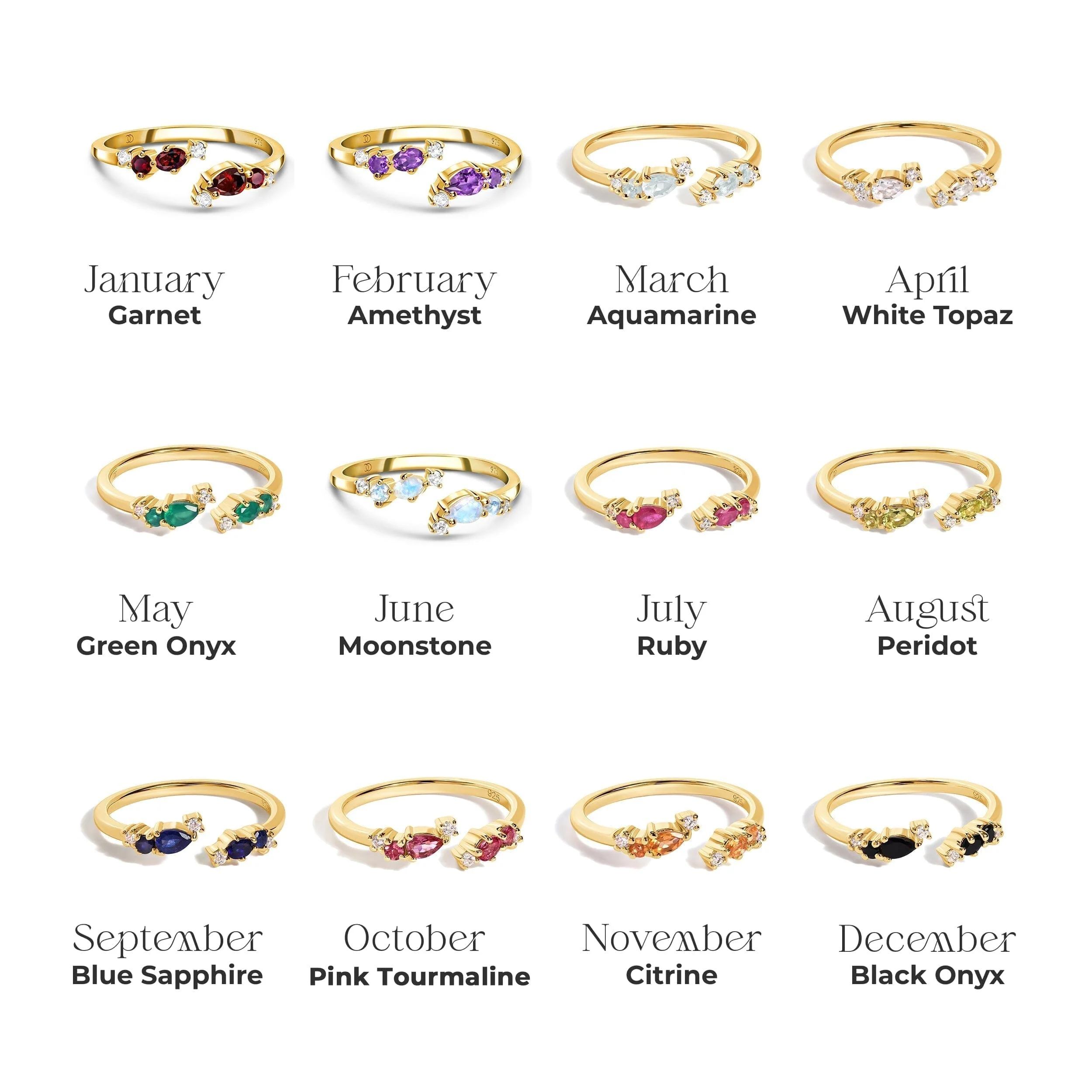 Adjustable Blue Sapphire Ring Flourish - September Birthstone - Image 22
