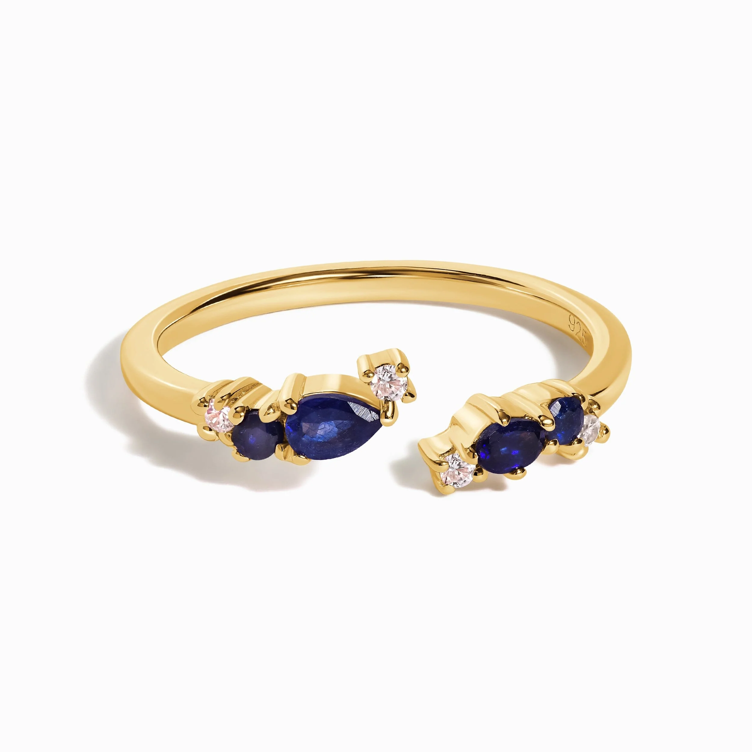 Adjustable Blue Sapphire Ring Flourish - September Birthstone - Image 7