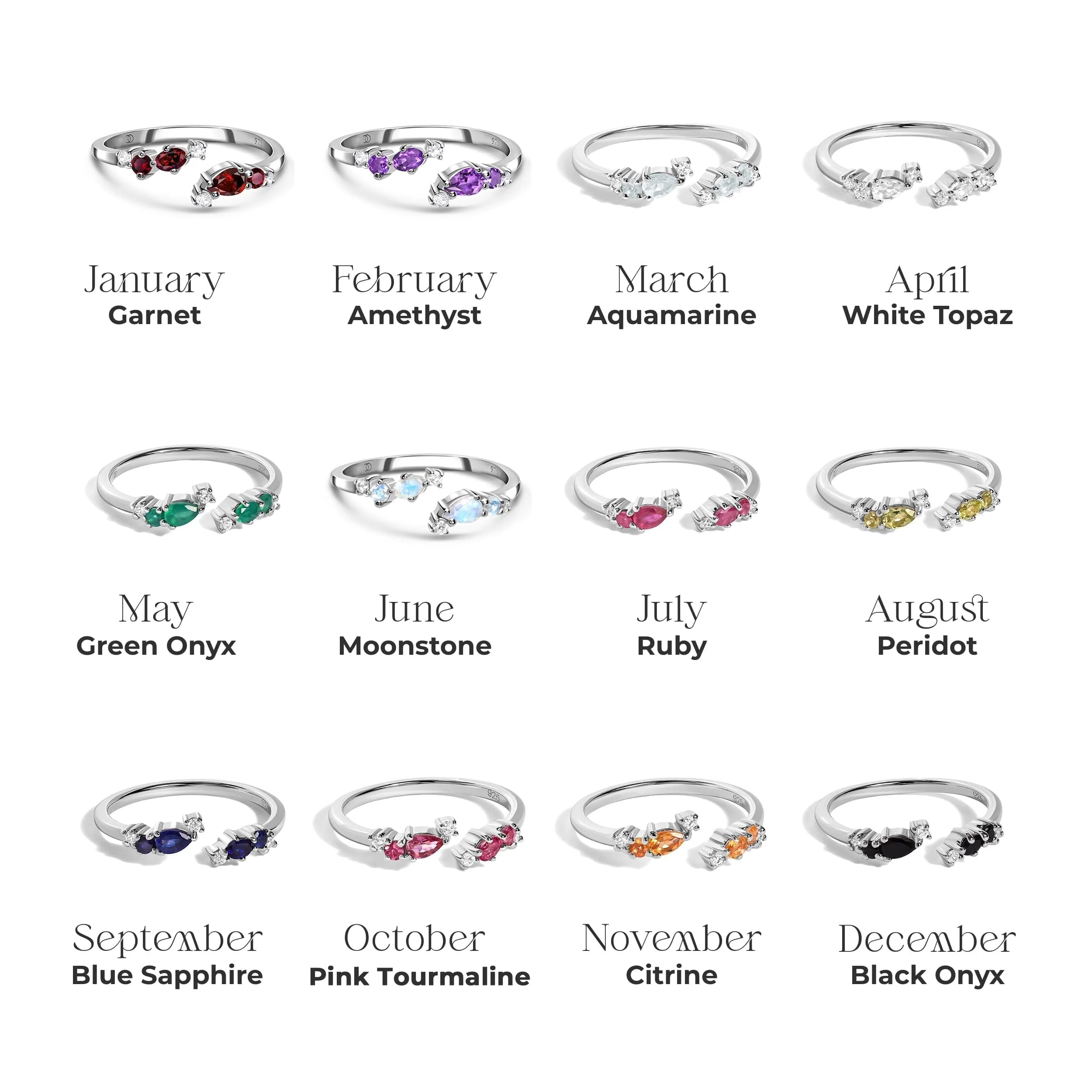 Adjustable Garnet Ring Flourish - January Birthstone - Image 12