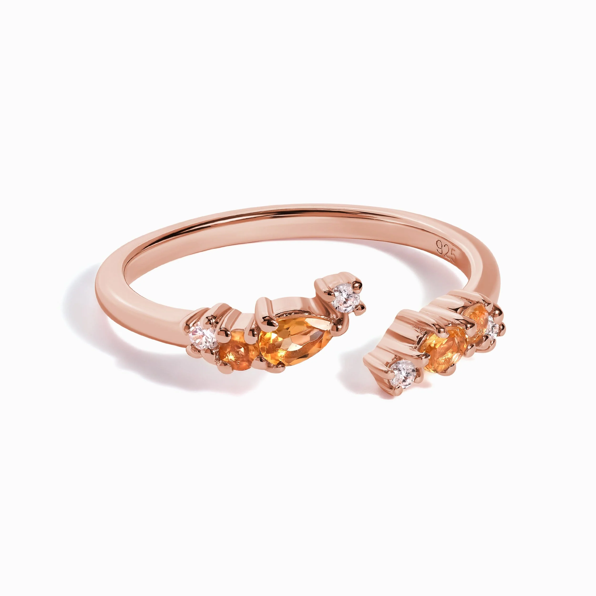 Adjustable Citrine Ring Flourish - November Birthstone - Image 4