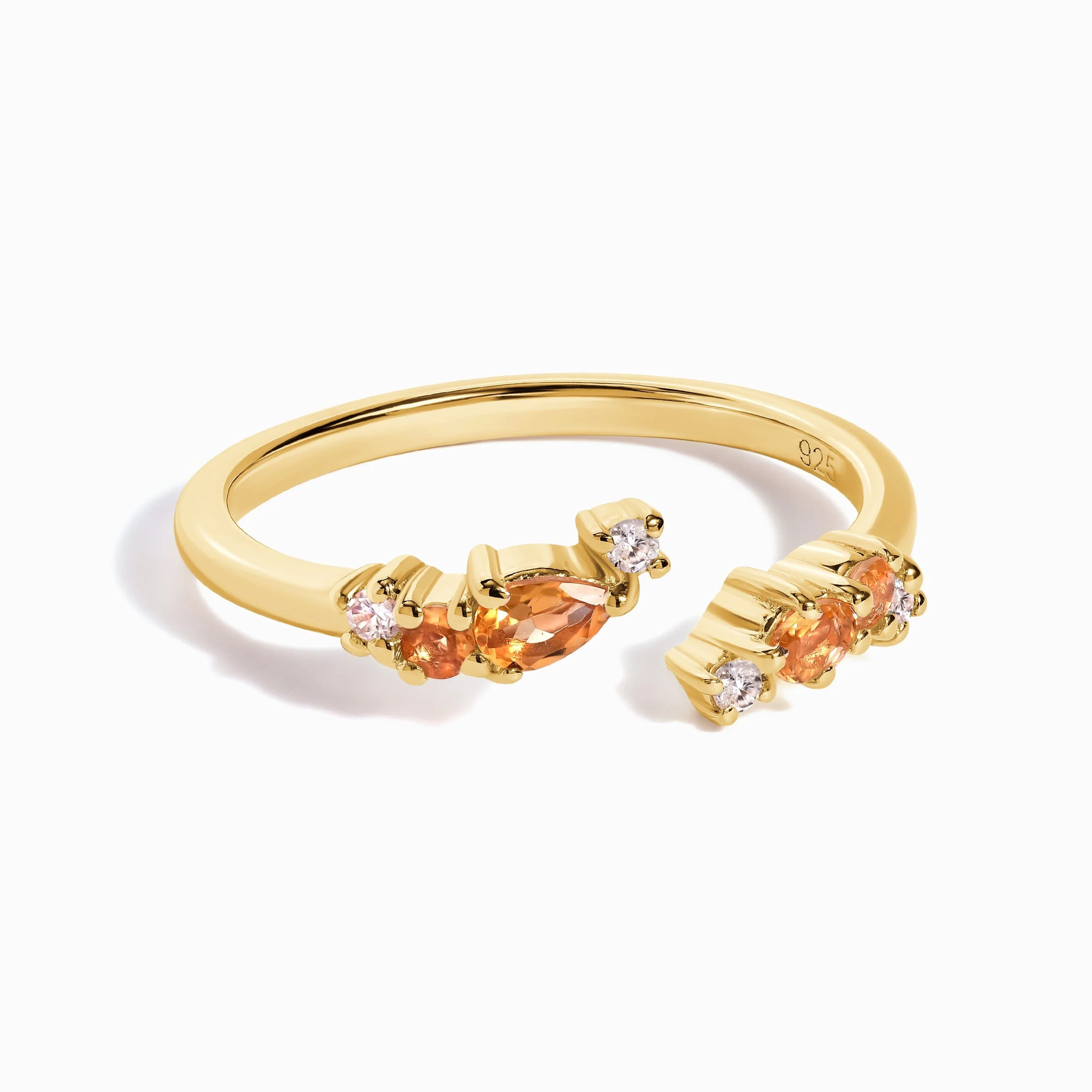Adjustable Citrine Ring Flourish - November Birthstone - Image 7