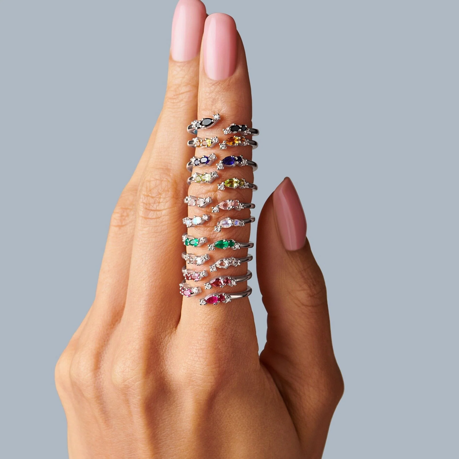 Adjustable Green Onyx Ring Flourish - May Birthstone - Image 11