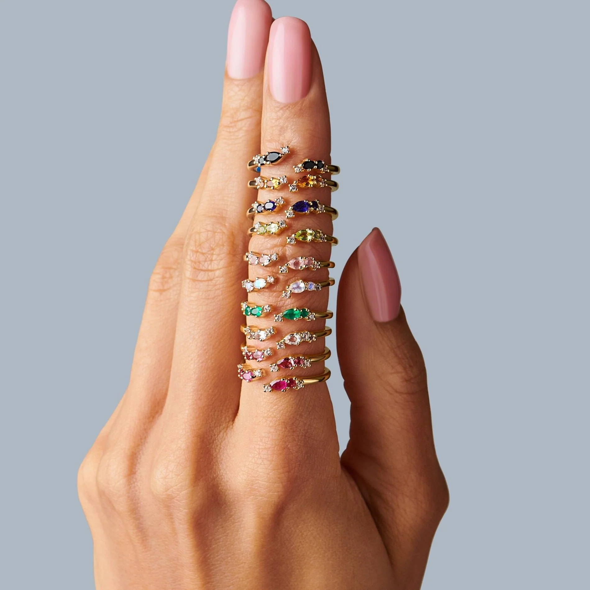 Adjustable Green Onyx Ring Flourish - May Birthstone - Image 17