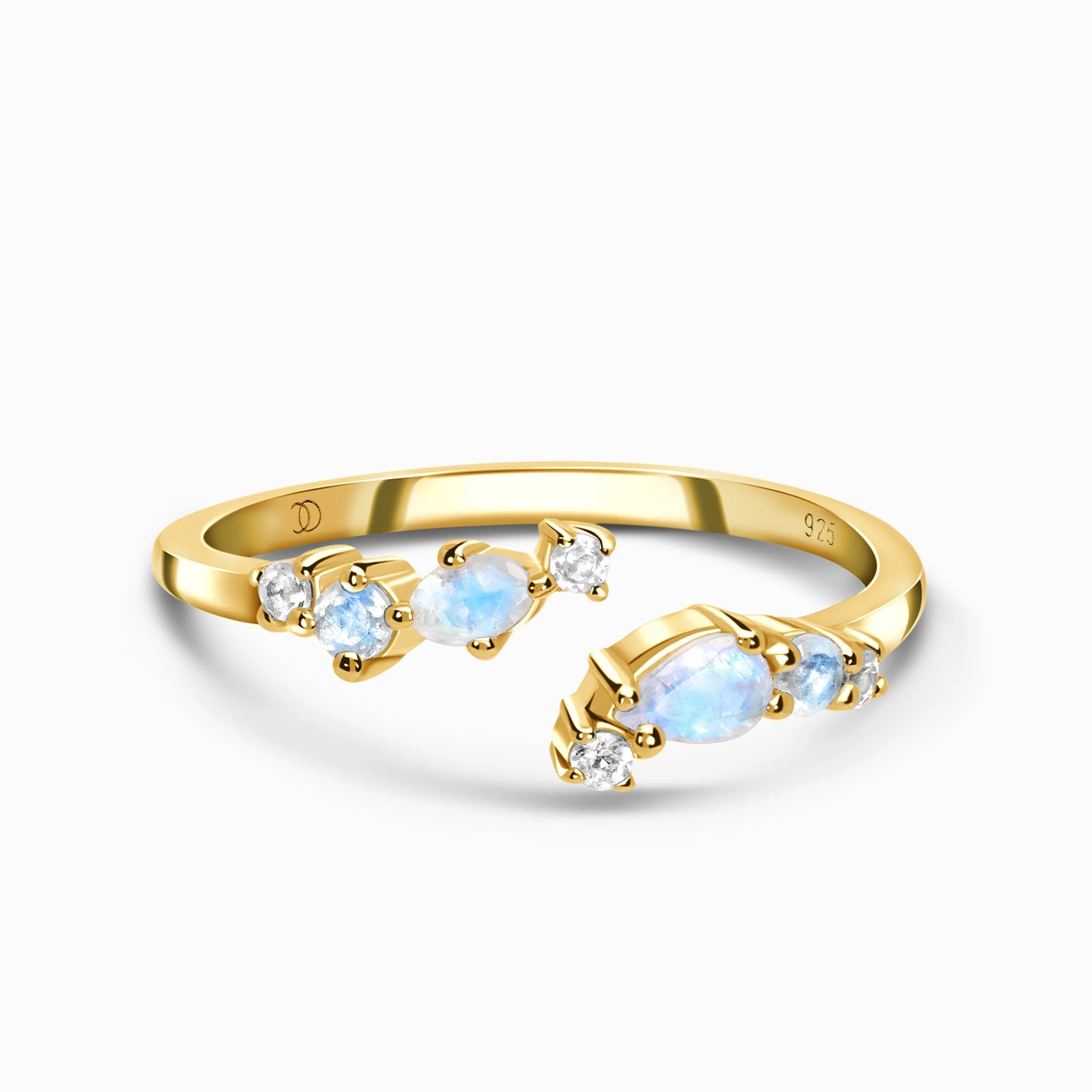 Adjustable Moonstone Ring Flourish - June Birthstone - Image 7