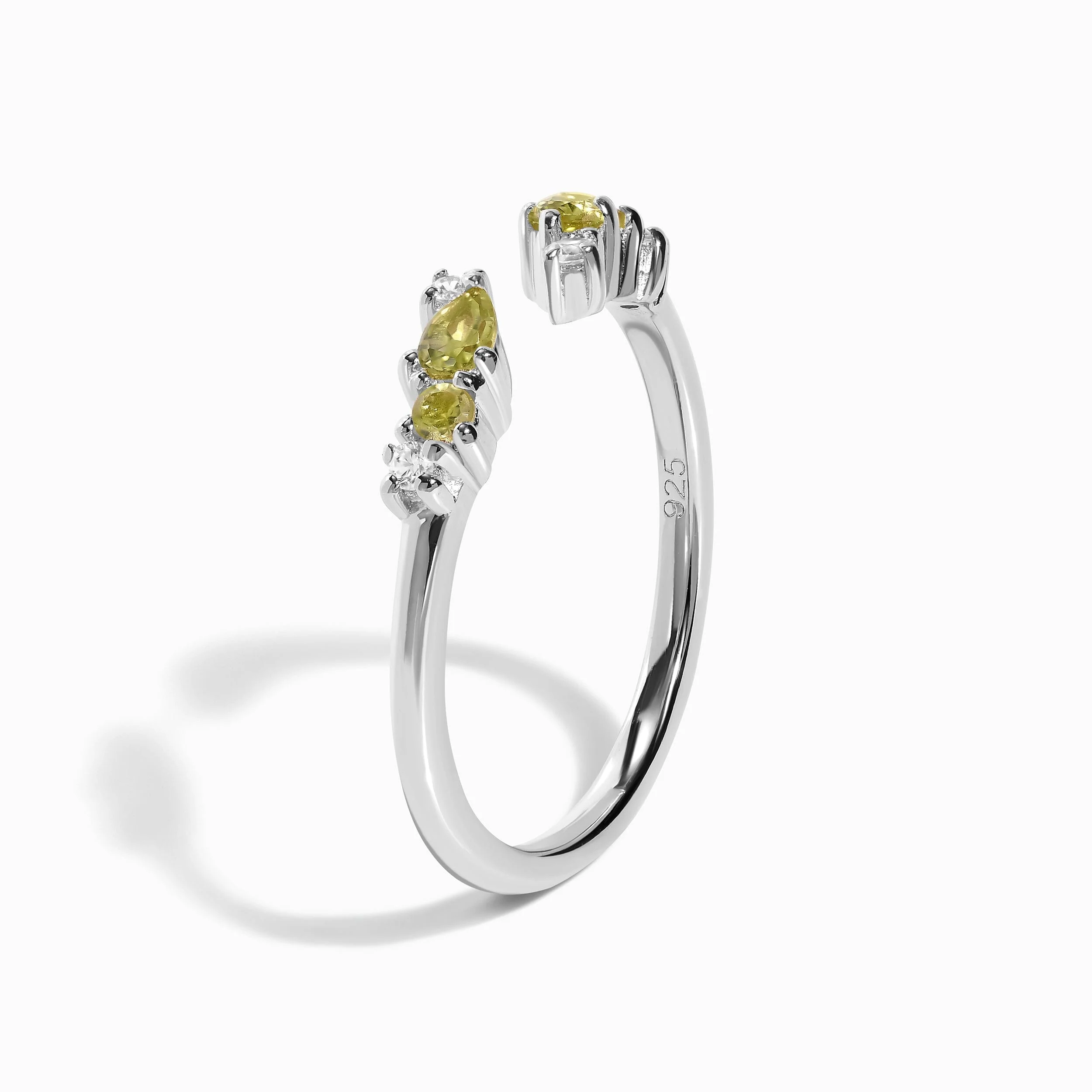 Adjustable Peridot Ring Flourish - August Birthstone - Image 12