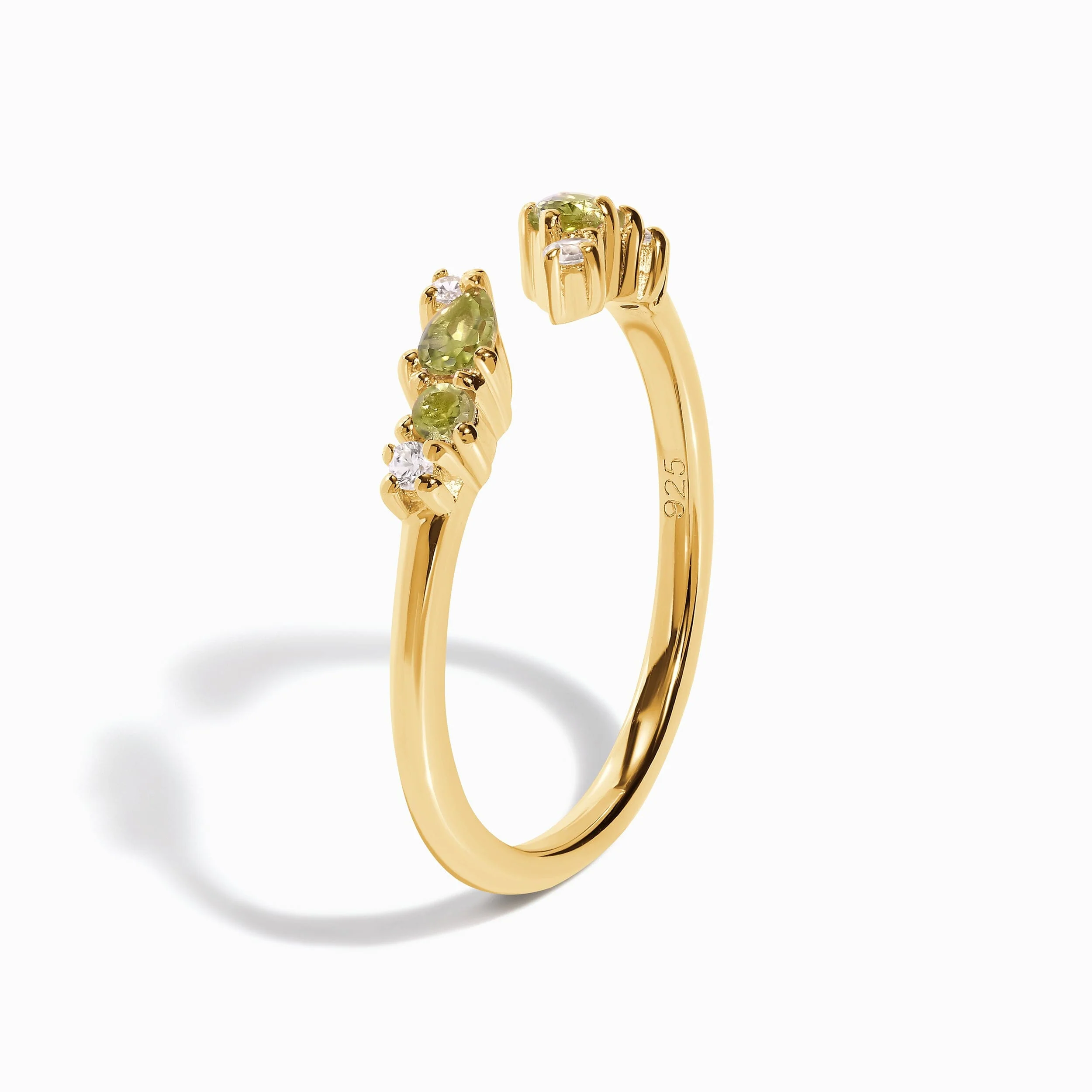 Adjustable Peridot Ring Flourish - August Birthstone - Image 18