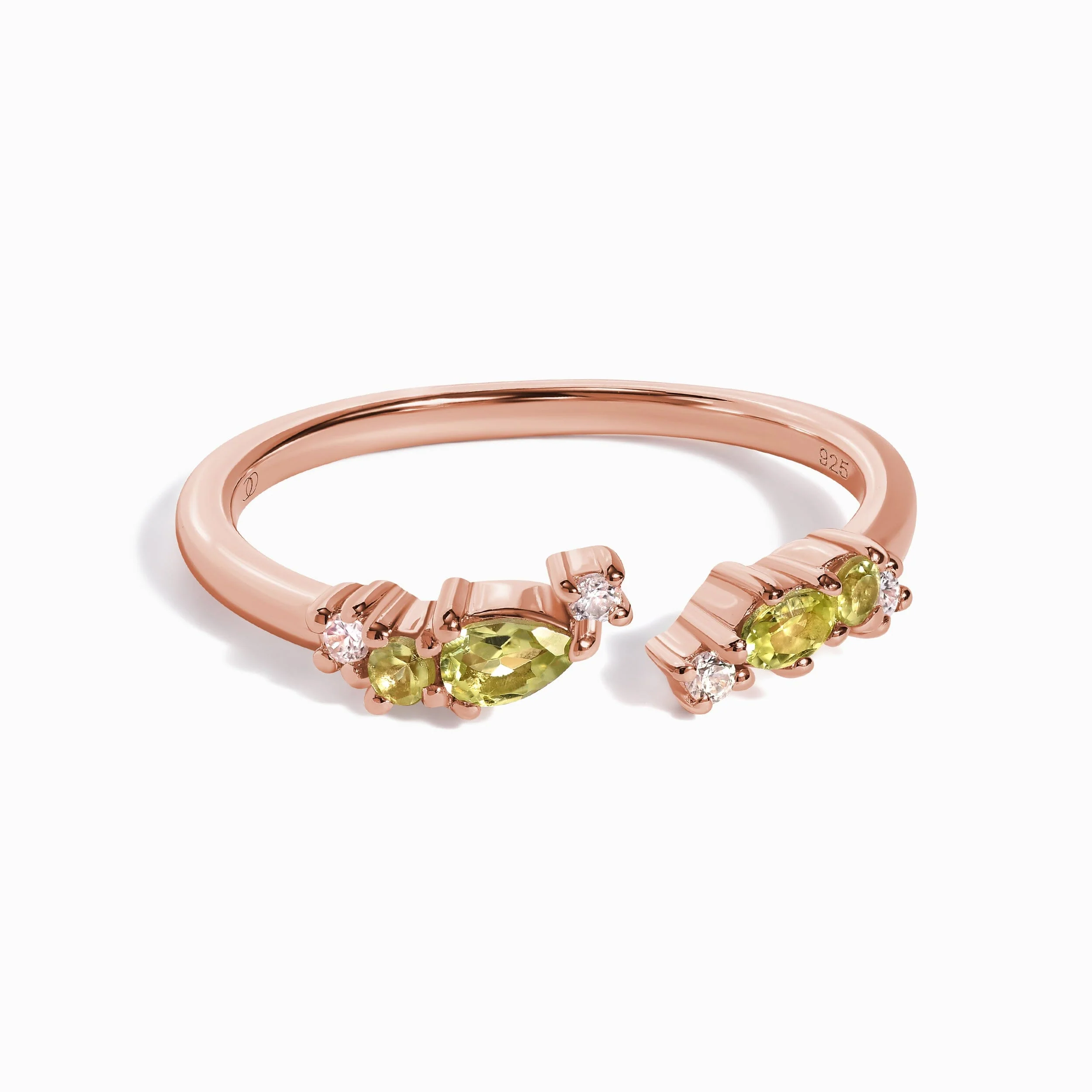 Adjustable Peridot Ring Flourish - August Birthstone - Image 4