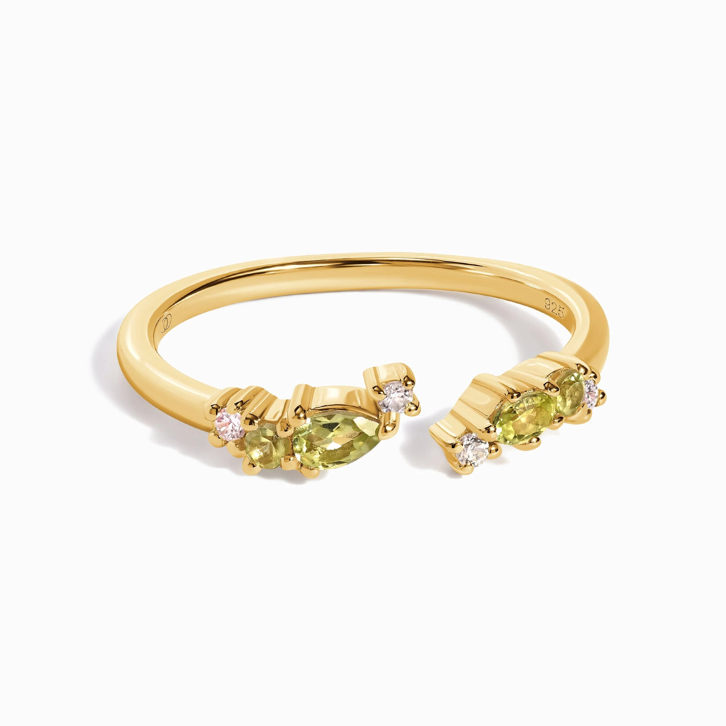 Adjustable Peridot Ring Flourish - August Birthstone - Image 7