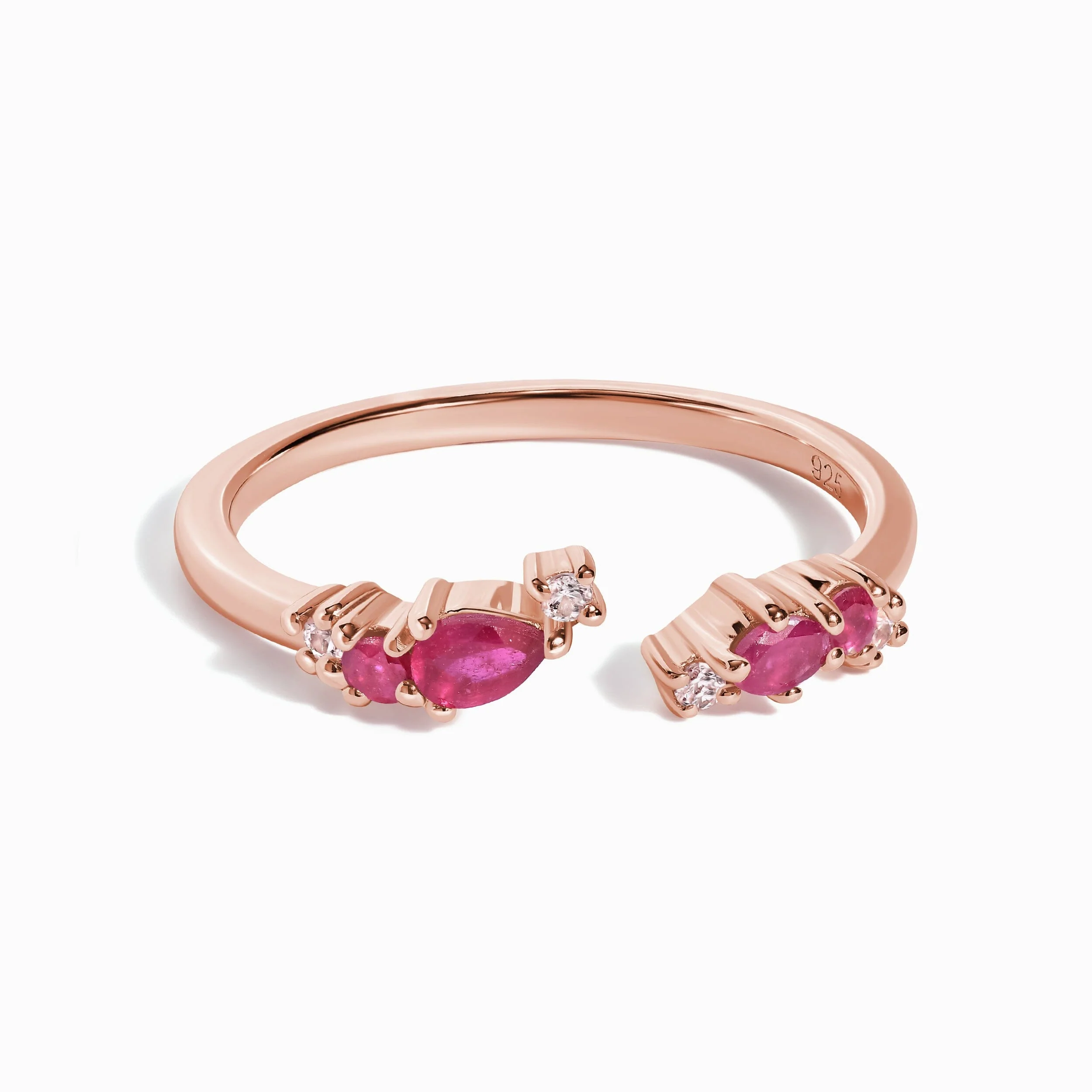 Adjustable Ruby Ring Flourish - July Birthstone - Image 4