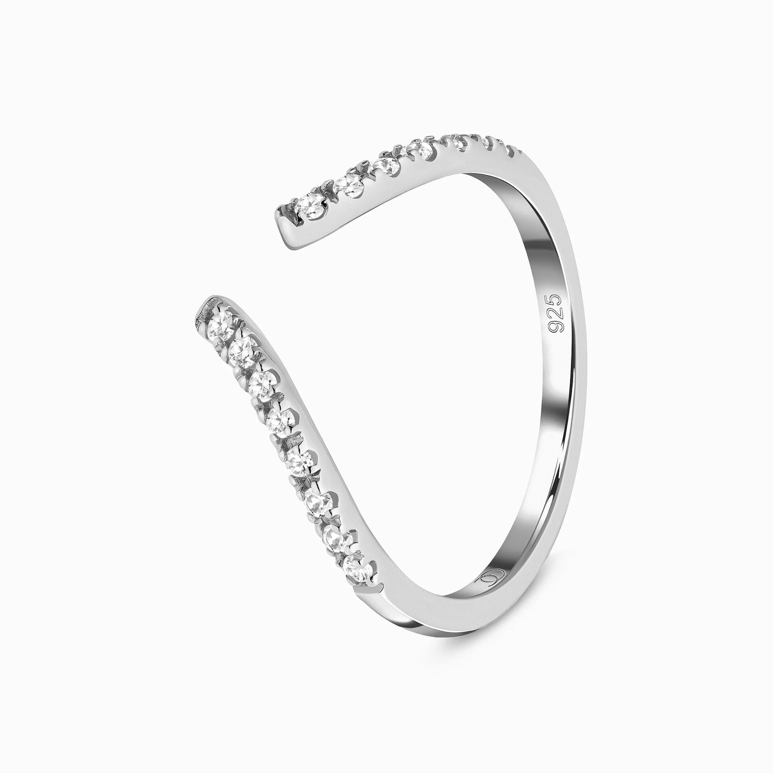 Adjustable White Zircon Ring - Infinite - Image 8