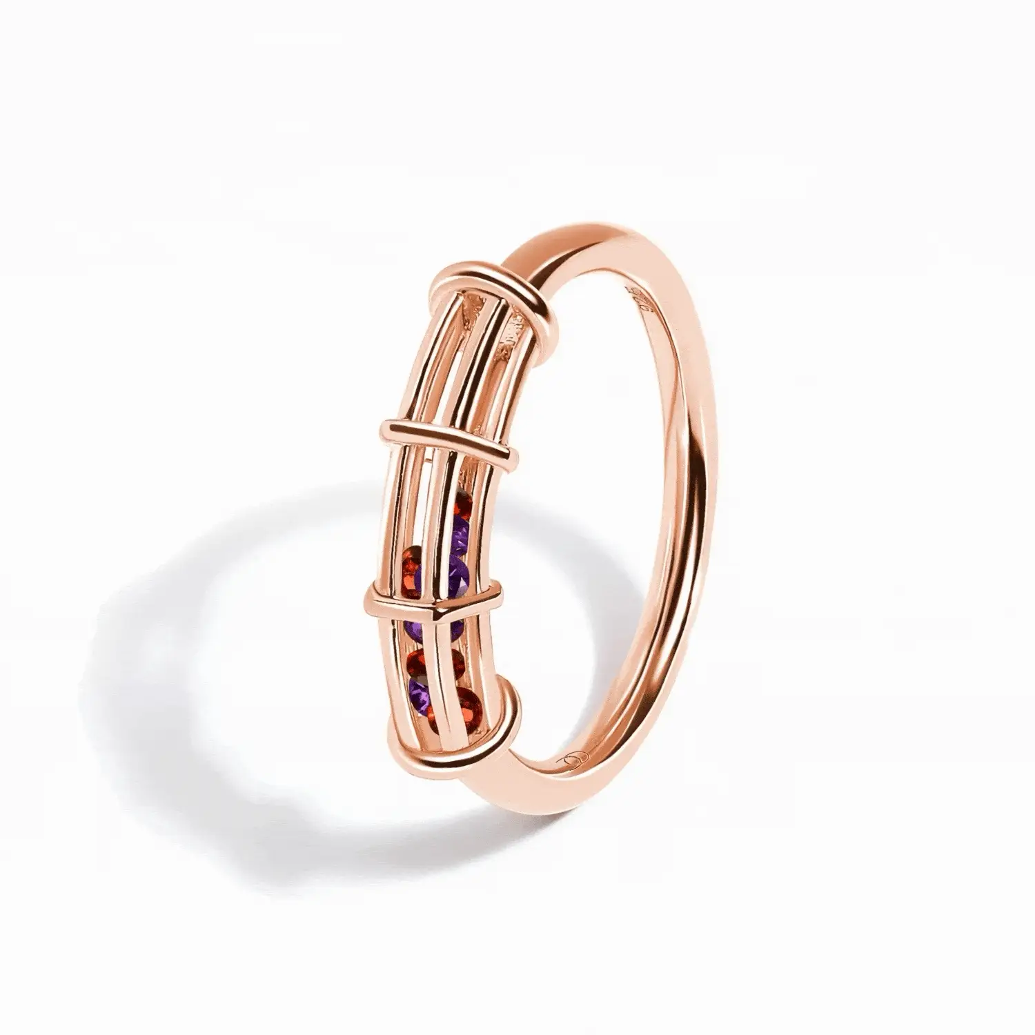 Amethyst Garnet Fidget Ring - Motion Medicine - Image 10