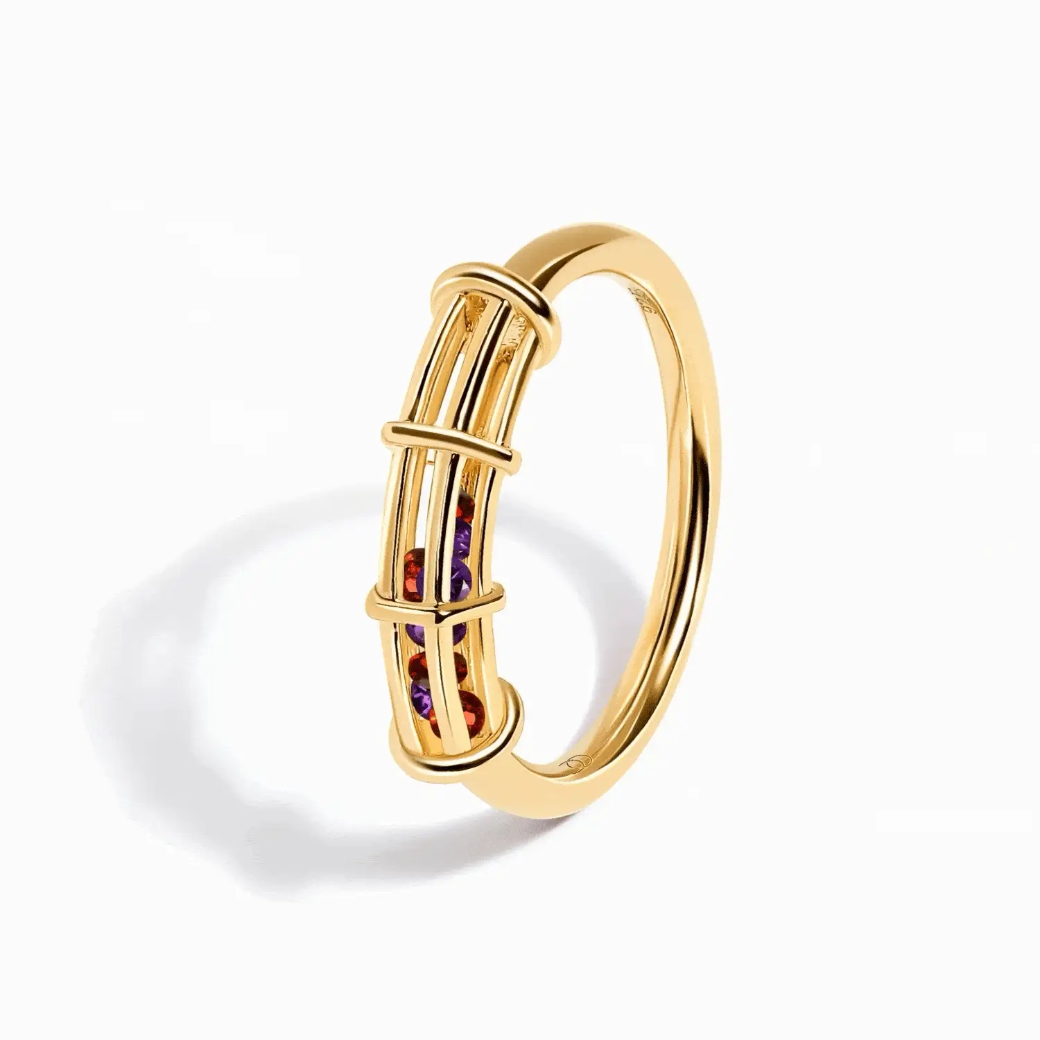 Amethyst Garnet Fidget Ring - Motion Medicine - Image 11