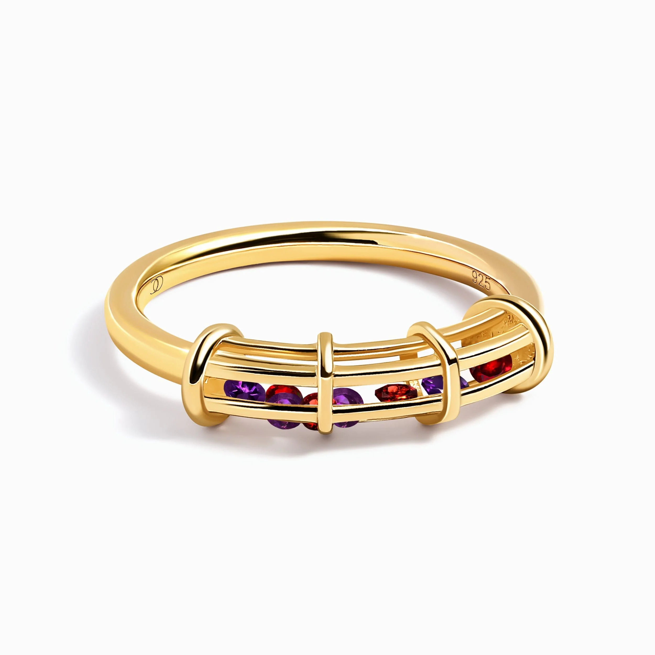 Amethyst Garnet Fidget Ring - Motion Medicine - Image 5