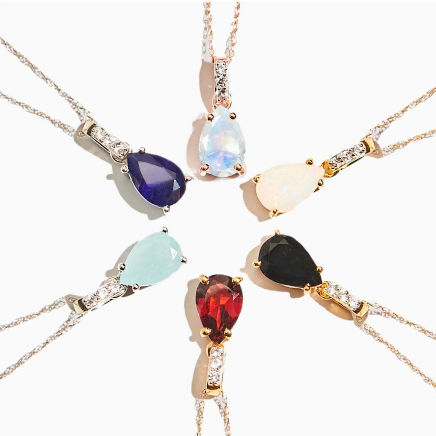 Aquarius Zodiac & February Birthstone Necklaces - Image 27