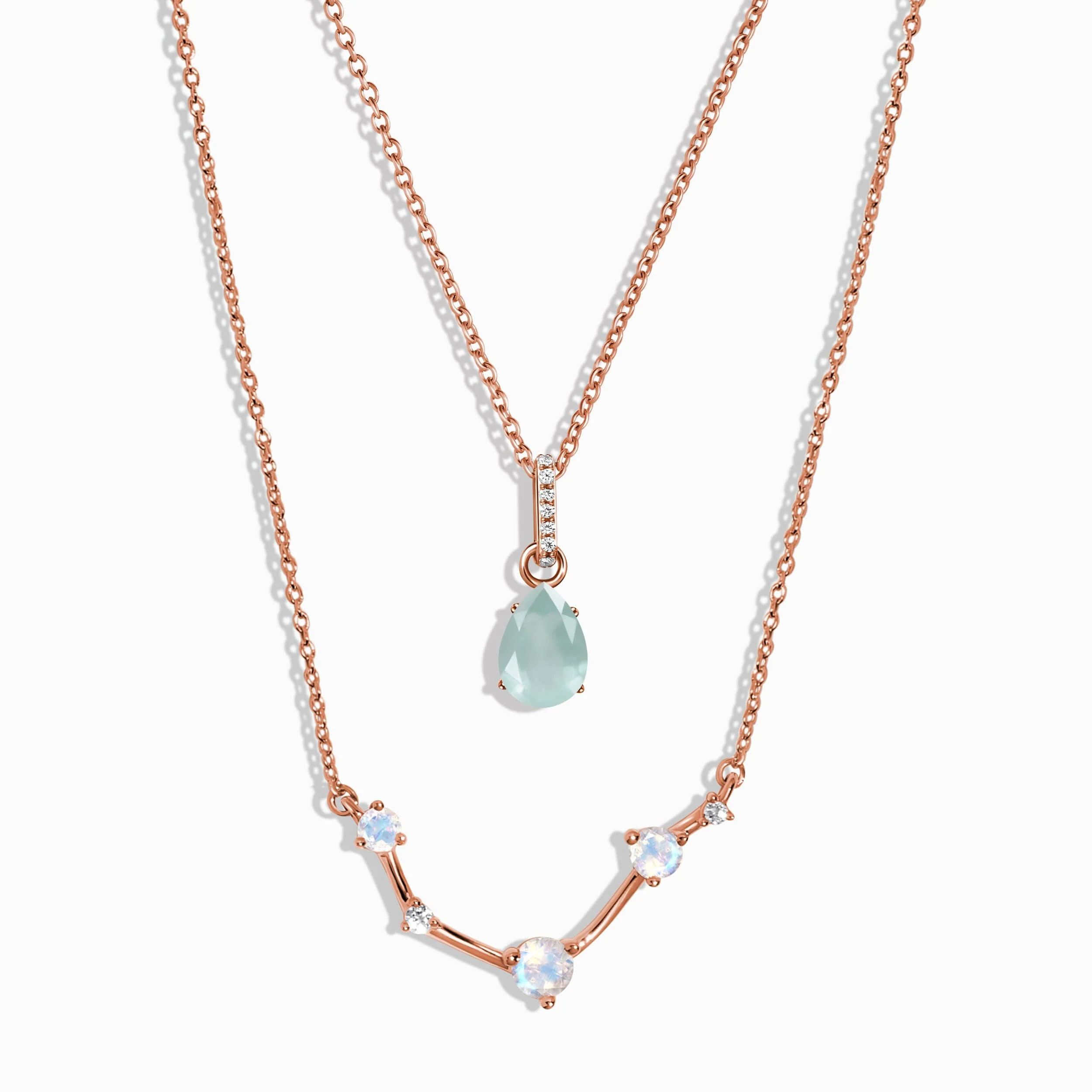 Aries Zodiac & March Birthstone Necklaces - Image 3