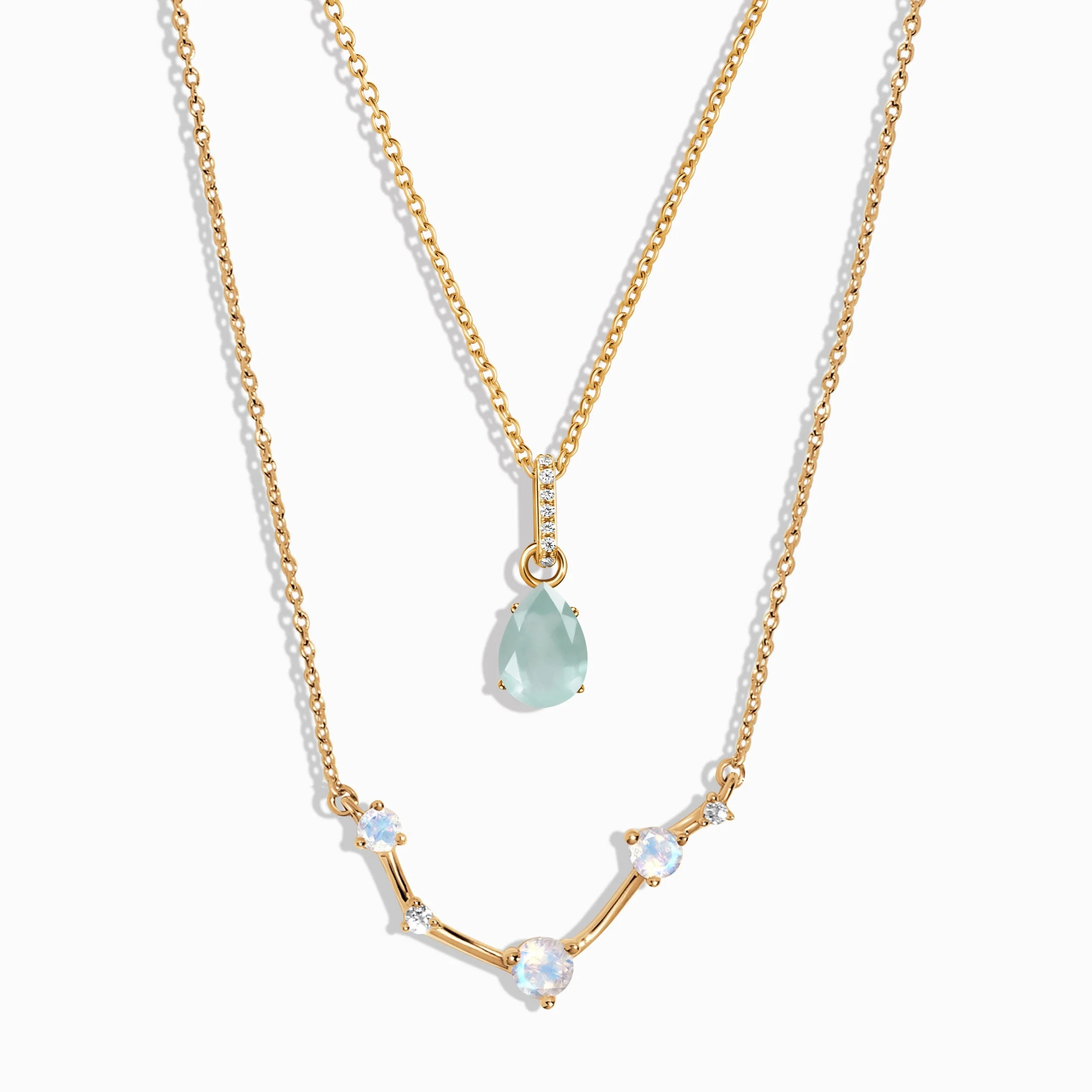 Aries Zodiac & March Birthstone Necklaces - Image 5