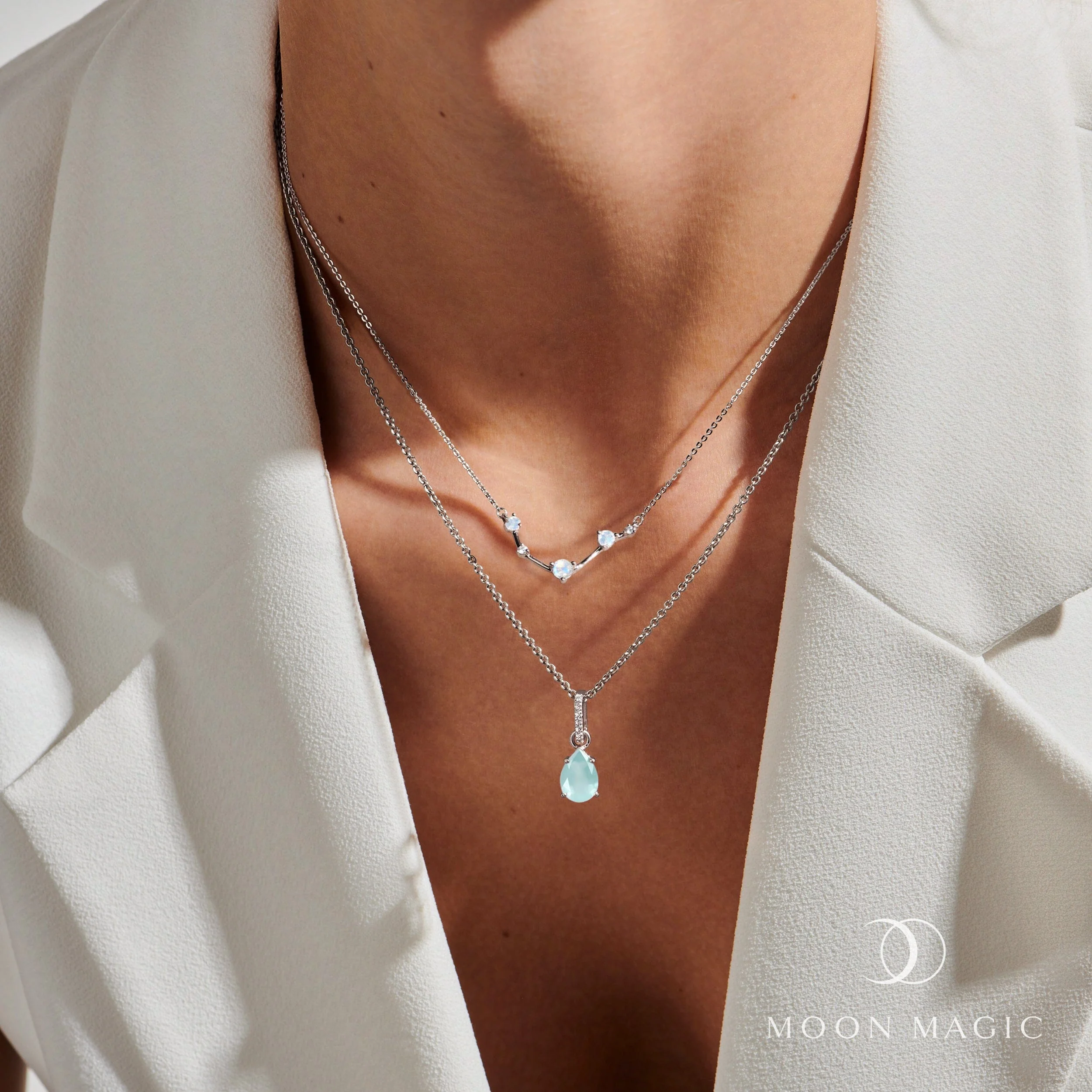 Aries Zodiac & March Birthstone Necklaces - Image 9