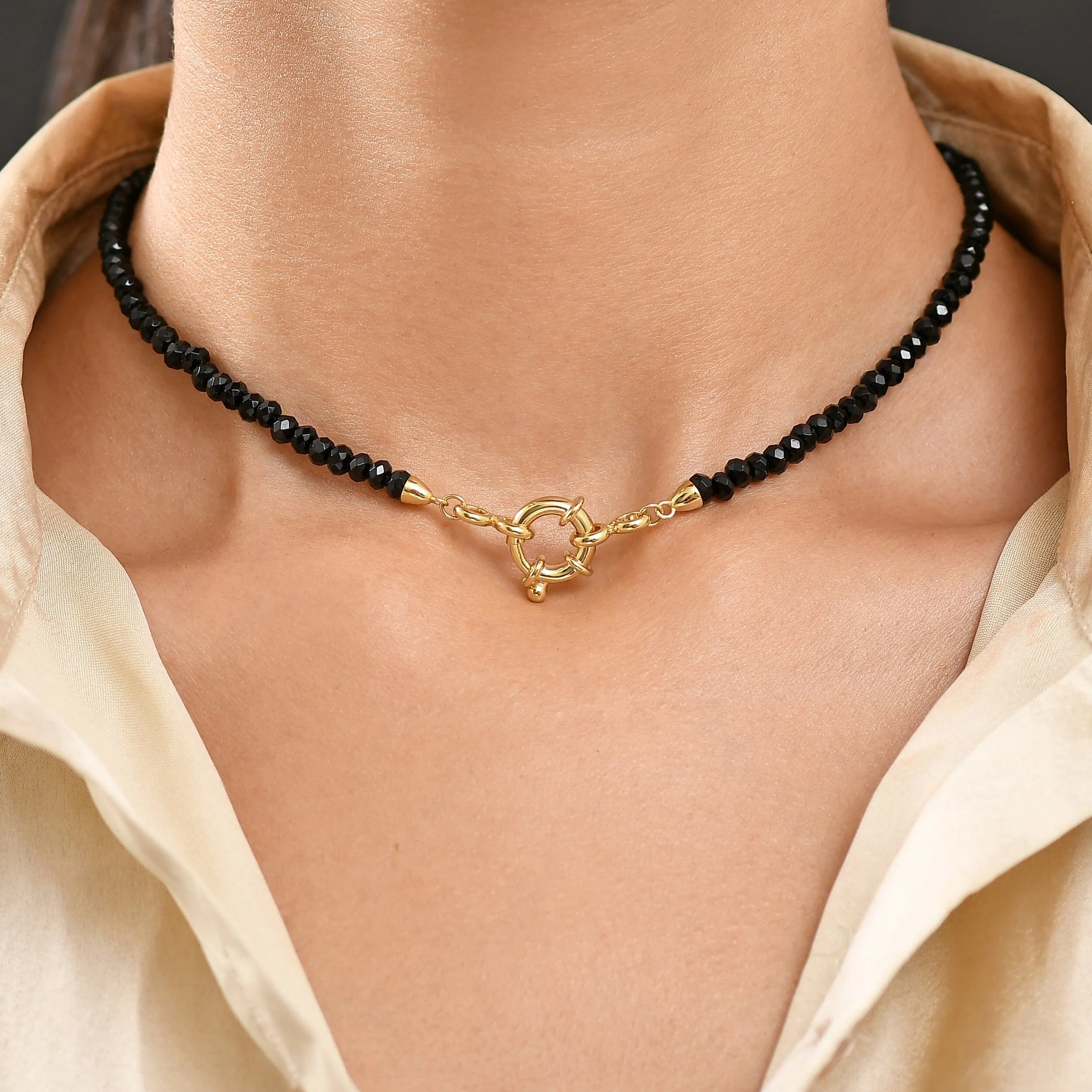 Black Obsidian Beads Necklace - Soul Anchor - Image 6