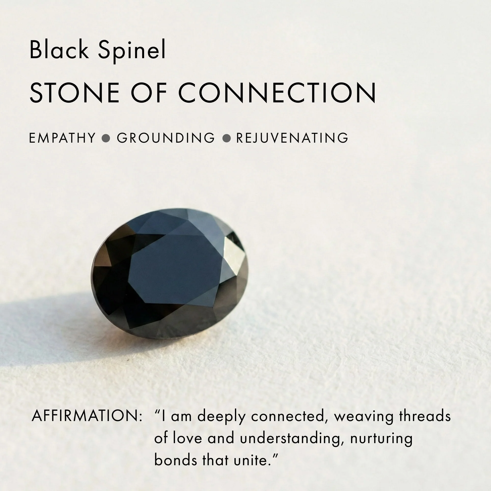 Raw Crystal Ring - Flow Labradorite Black Spinel - Image 8