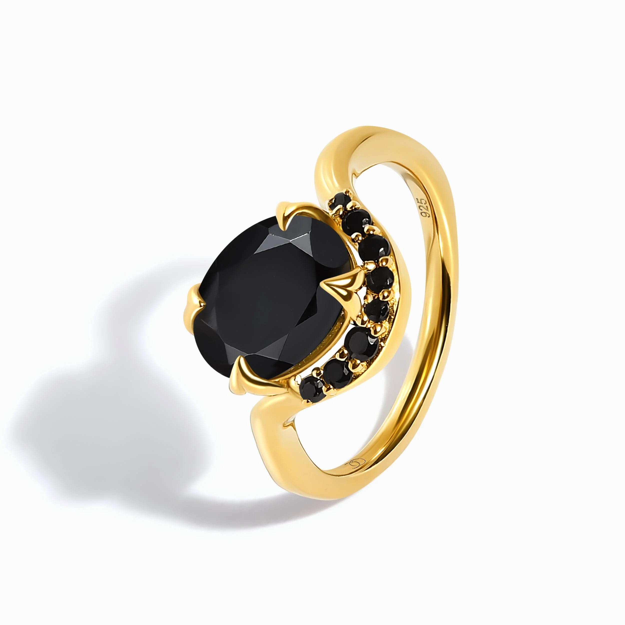 Black Obsidian Black Spinel Ring - Arc of Promise - Image 13