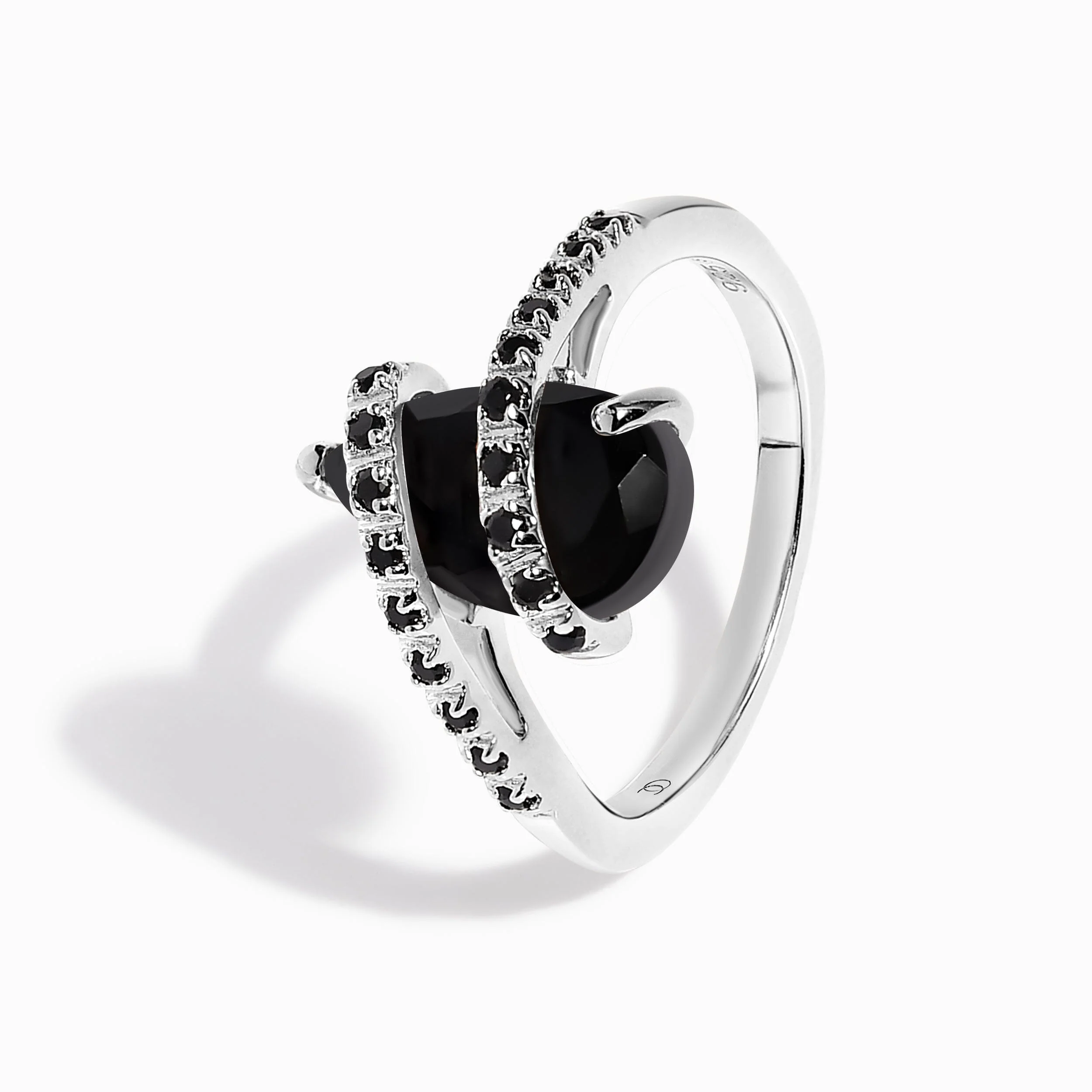 Black Obsidian Black Spinel Ring - Bypass - Image 12