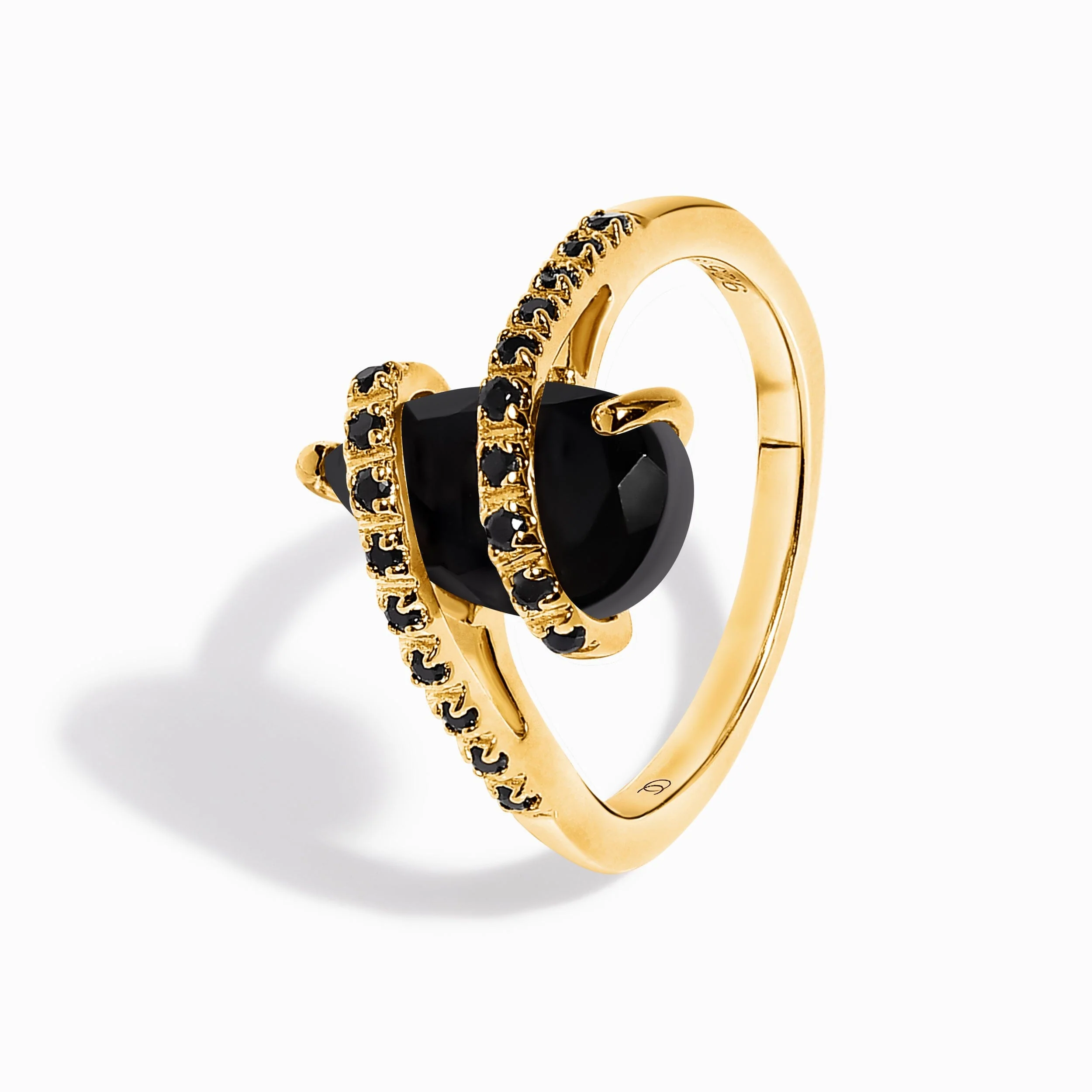 Black Obsidian Black Spinel Ring - Bypass - Image 14