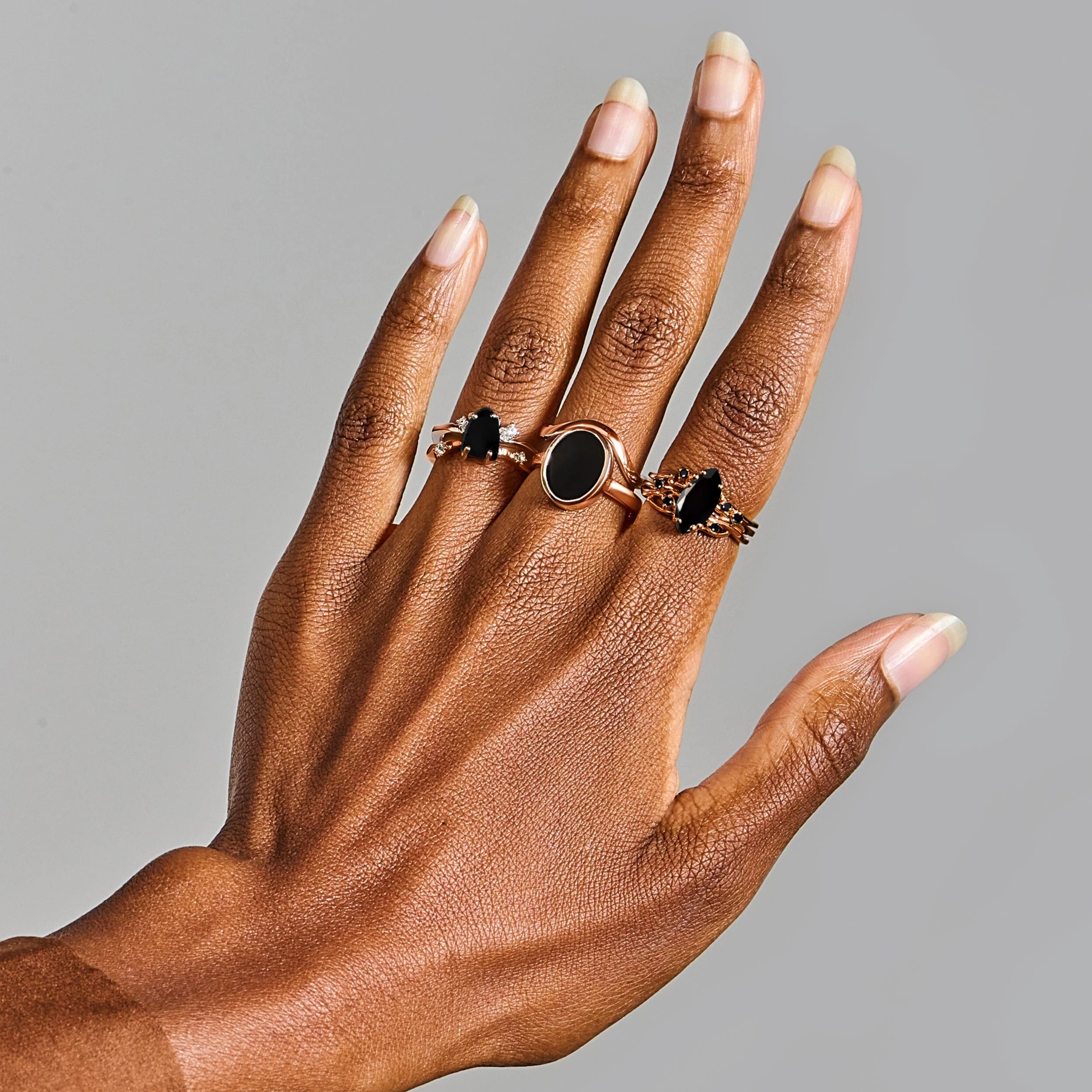 Black Obsidian Black Spinel Ring - Radiance - Image 19