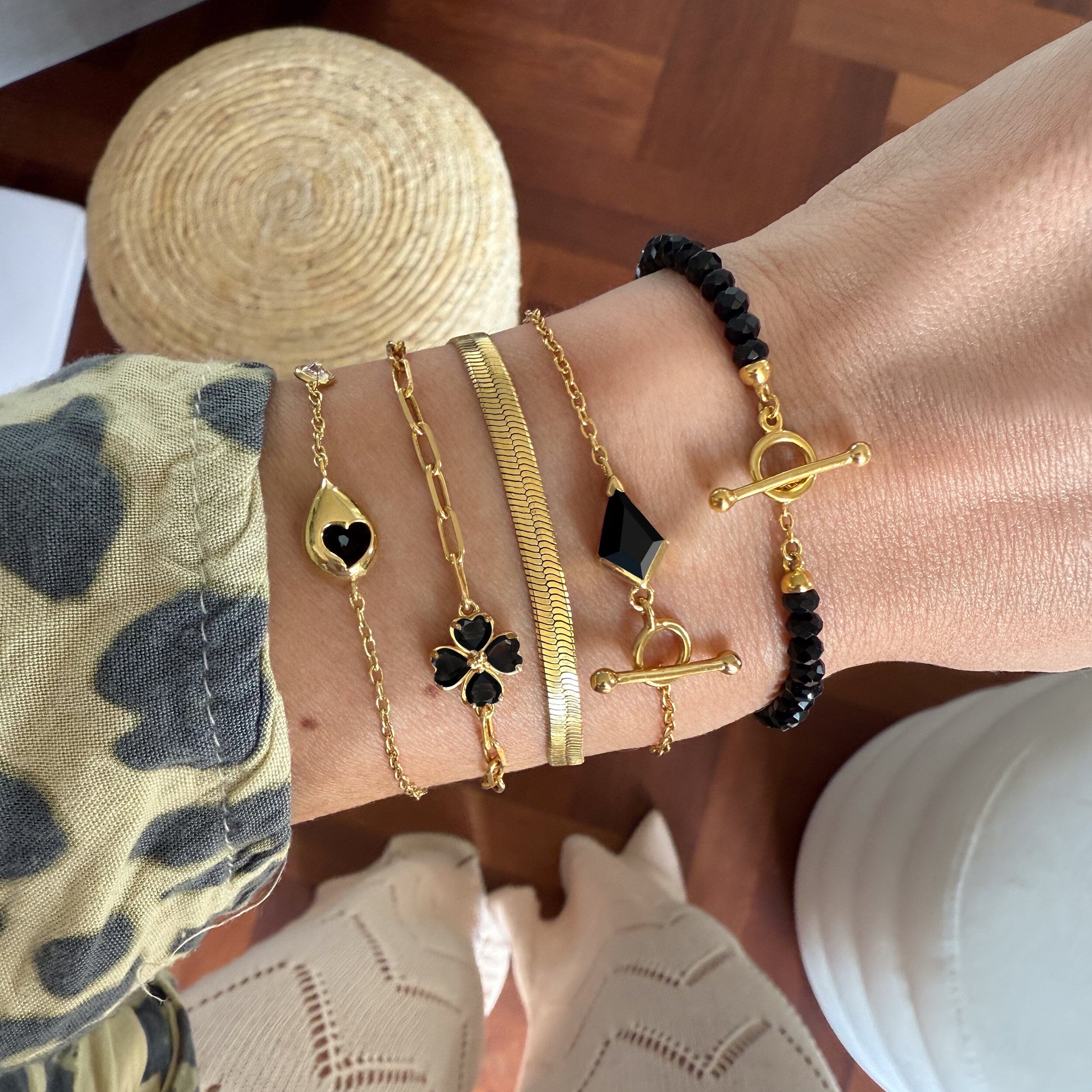 Black Obsidian Bracelet - Heroine T-Lock - Image 12