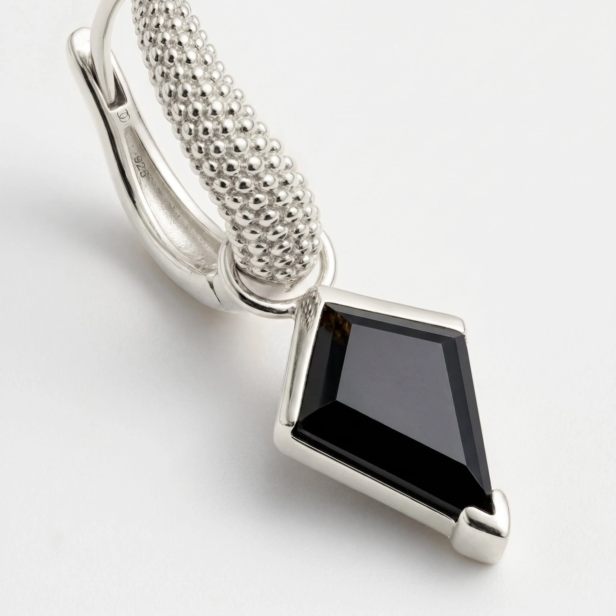 Black Obsidian Earrings - Heroine Hoops - Image 8