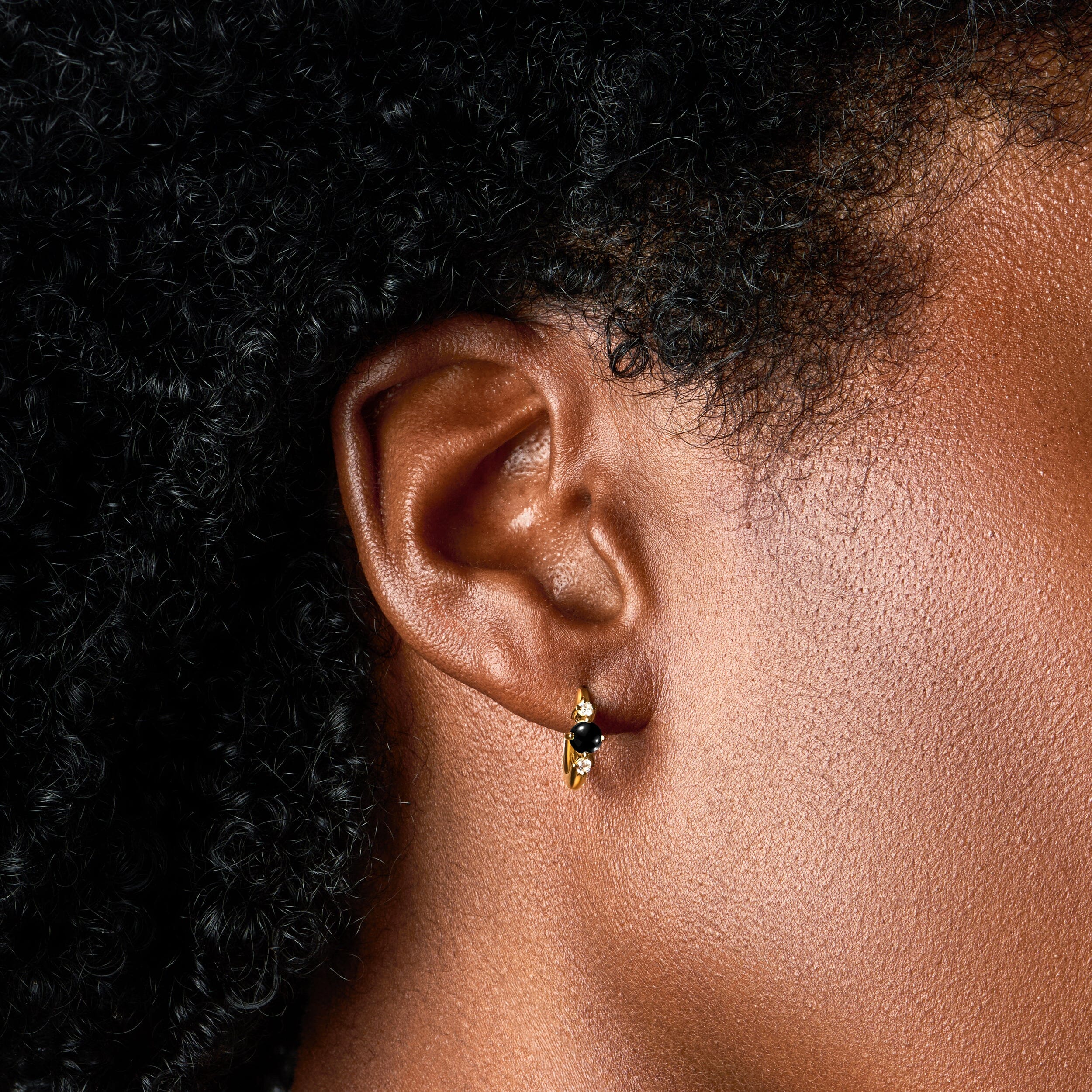 Black Obsidian Earrings - Loveliness Hoops - Image 9