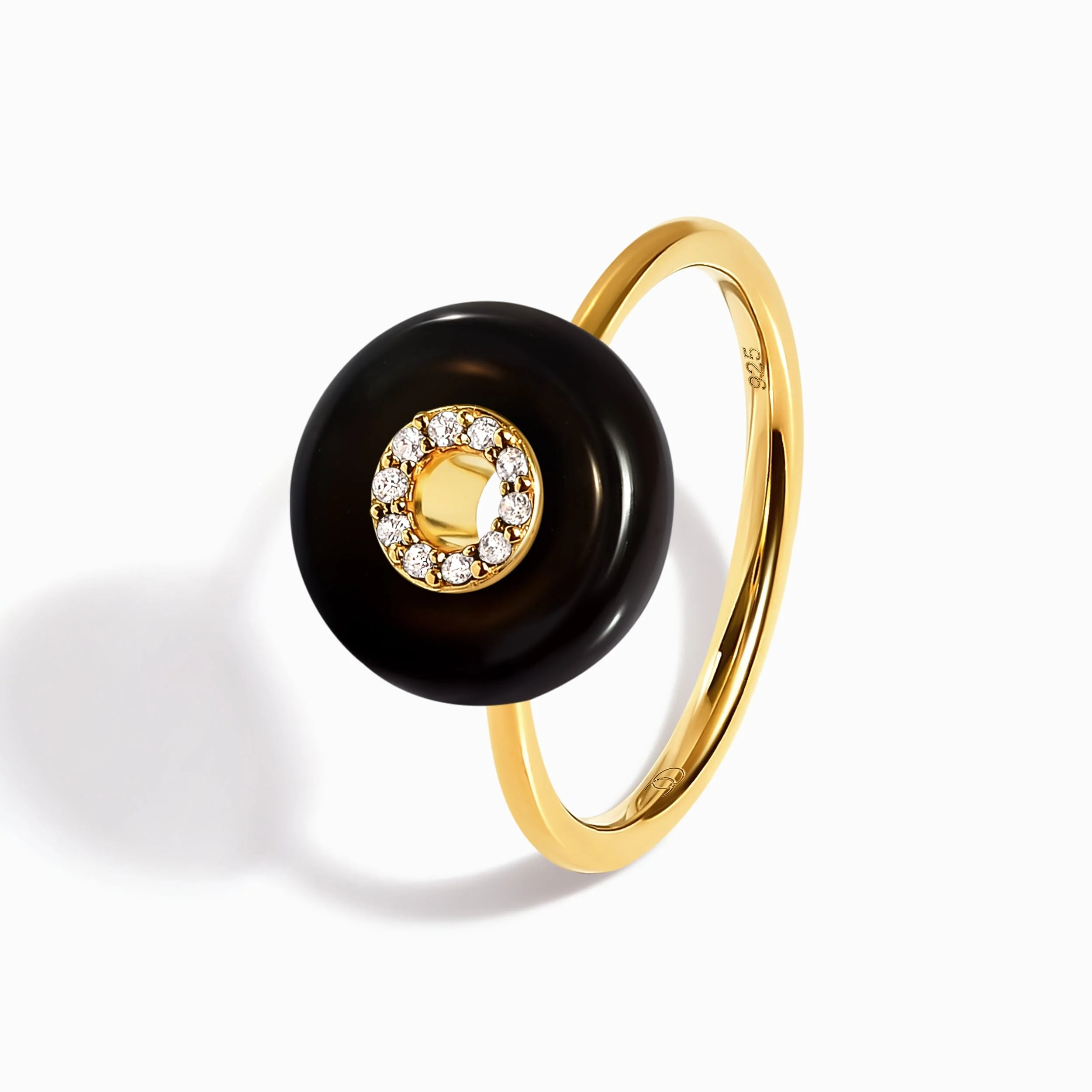Black Obsidian Fidget Ring - Liora - Image 14