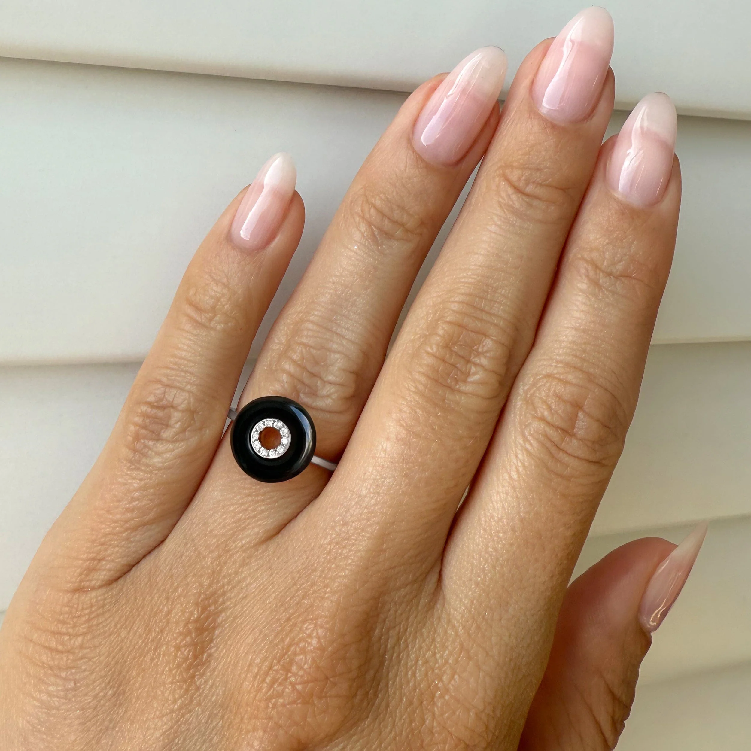 Black Obsidian Fidget Ring - Liora - Image 2