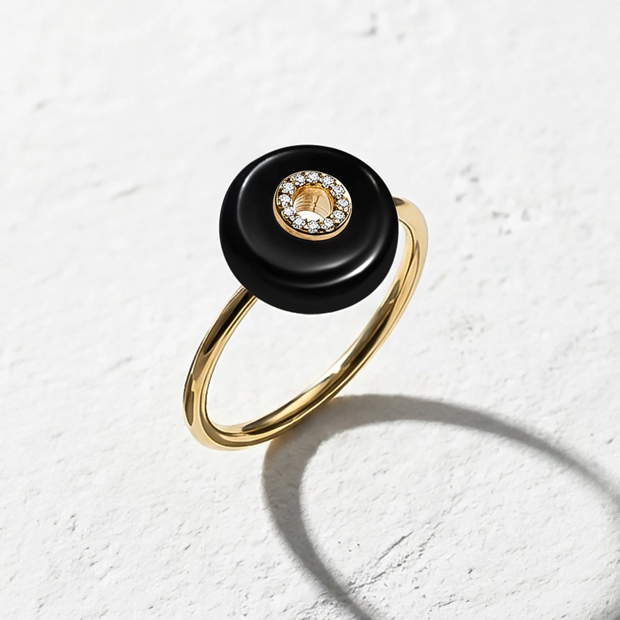 Black Obsidian Fidget Ring - Liora - Image 21