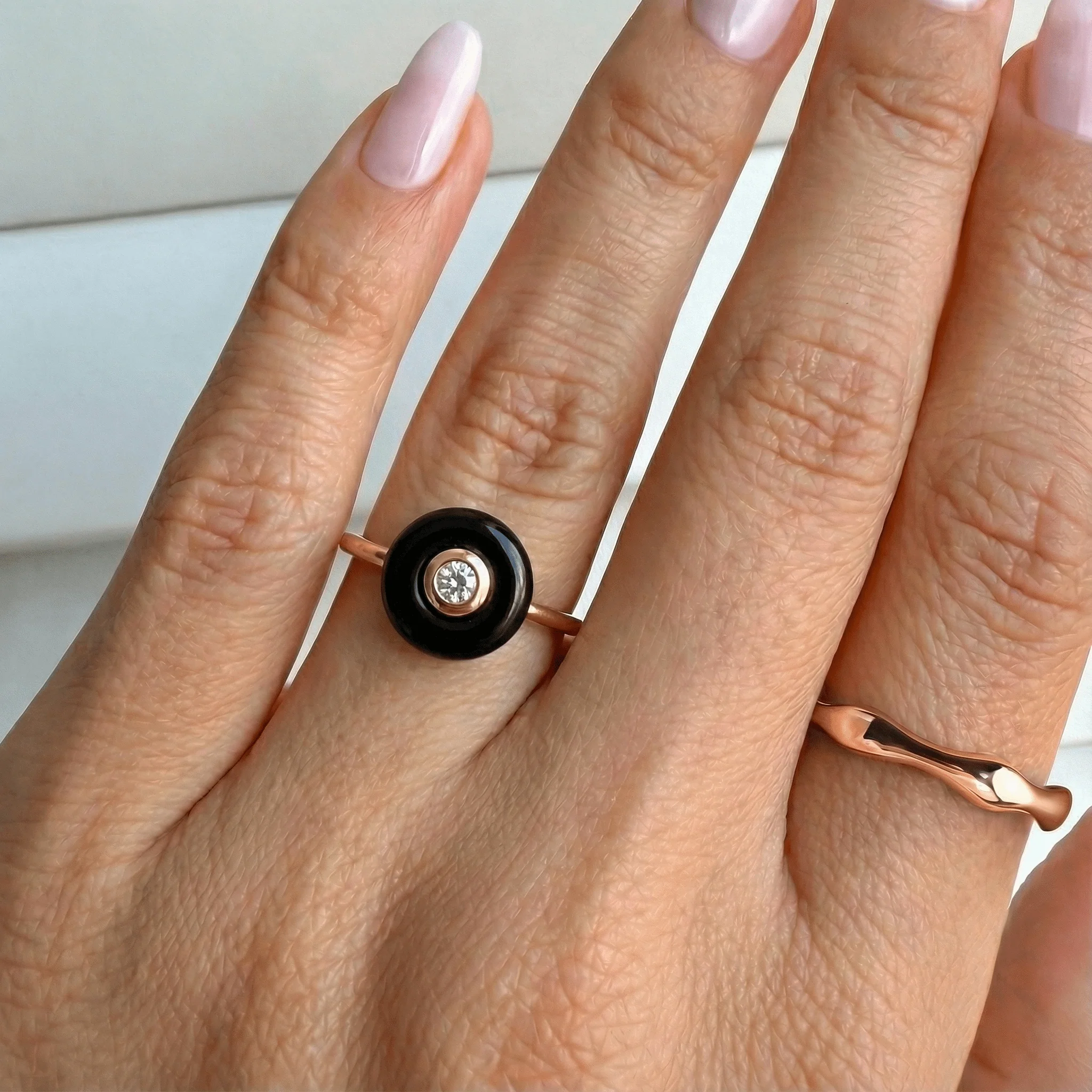 Black Obsidian Fidget Ring - Ora - Image 10