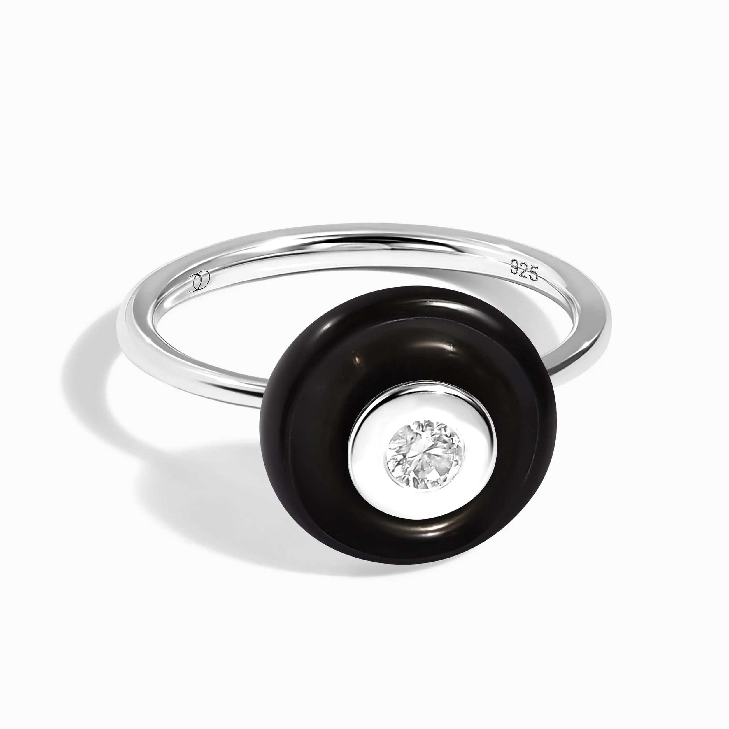 Black Obsidian Fidget Ring - Ora - Image 12