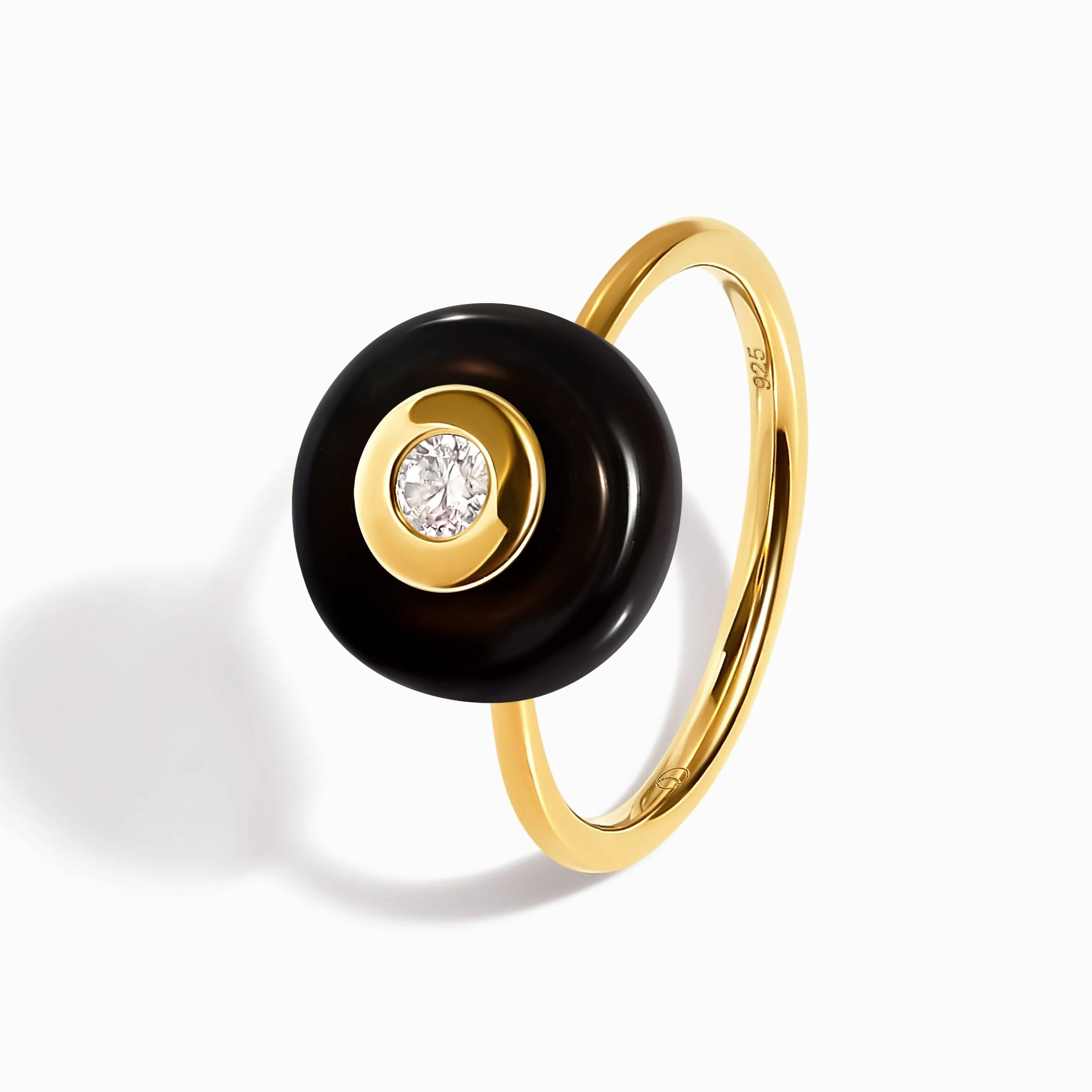 Black Obsidian Fidget Ring - Ora - Image 17