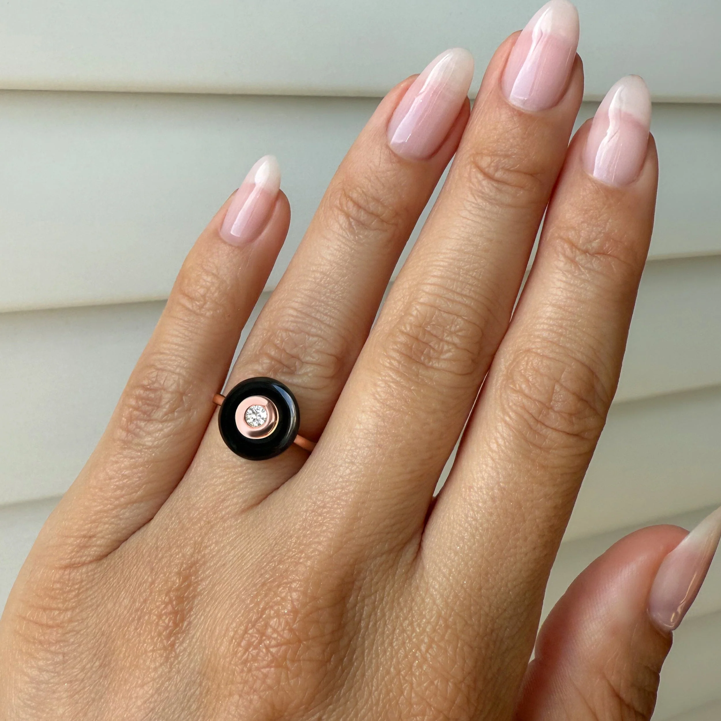 Black Obsidian Fidget Ring - Ora - Image 4
