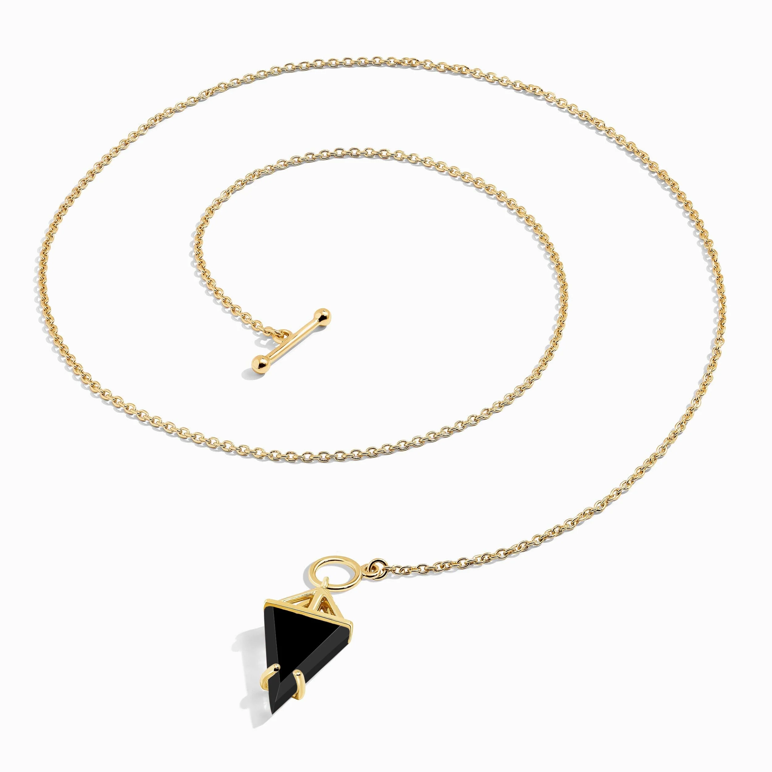 Black Obsidian Heroine T-Lock Necklace & Herringbone Chain - Image 13