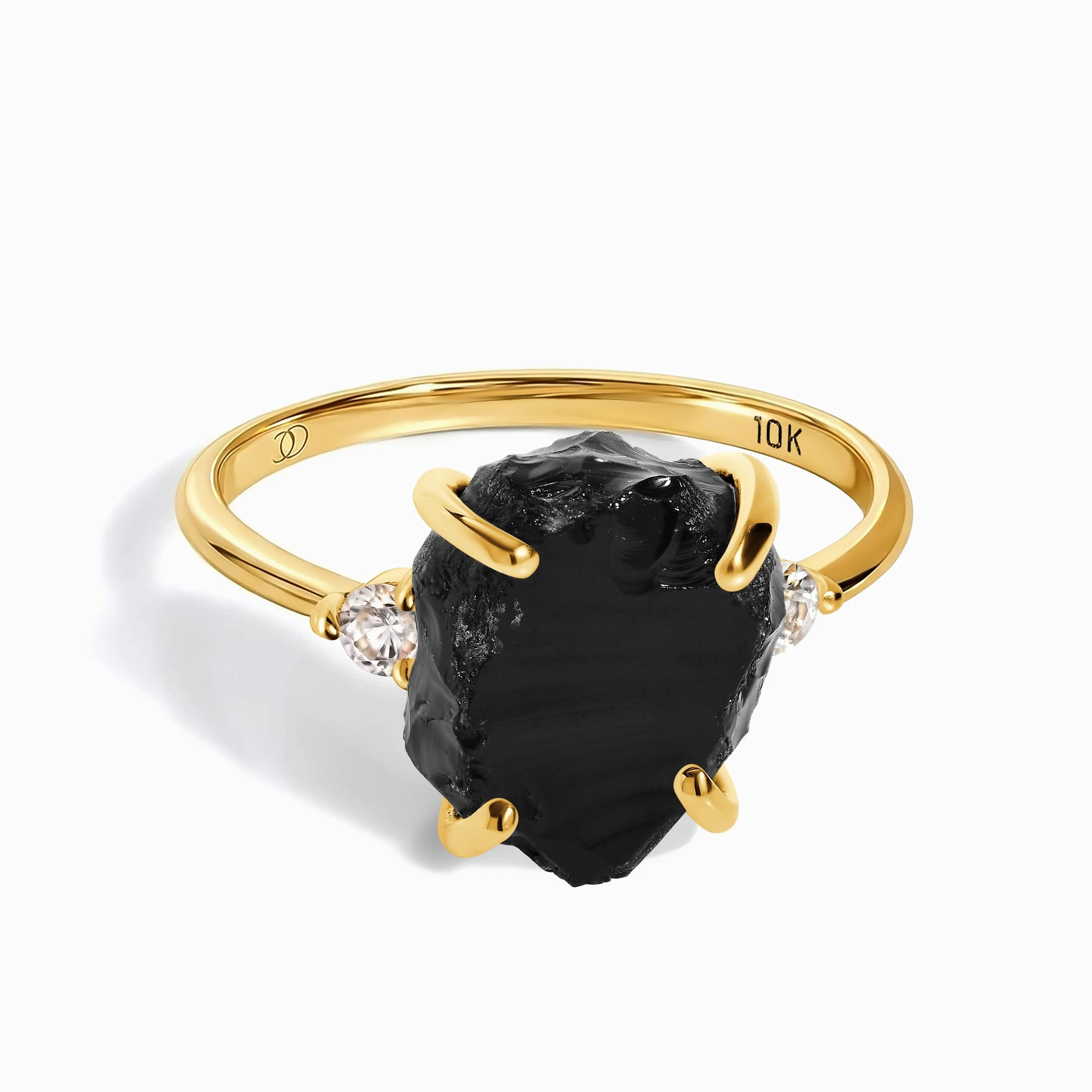 Black Obsidian Lab Diamond Ring - Raw Allure - Image 3