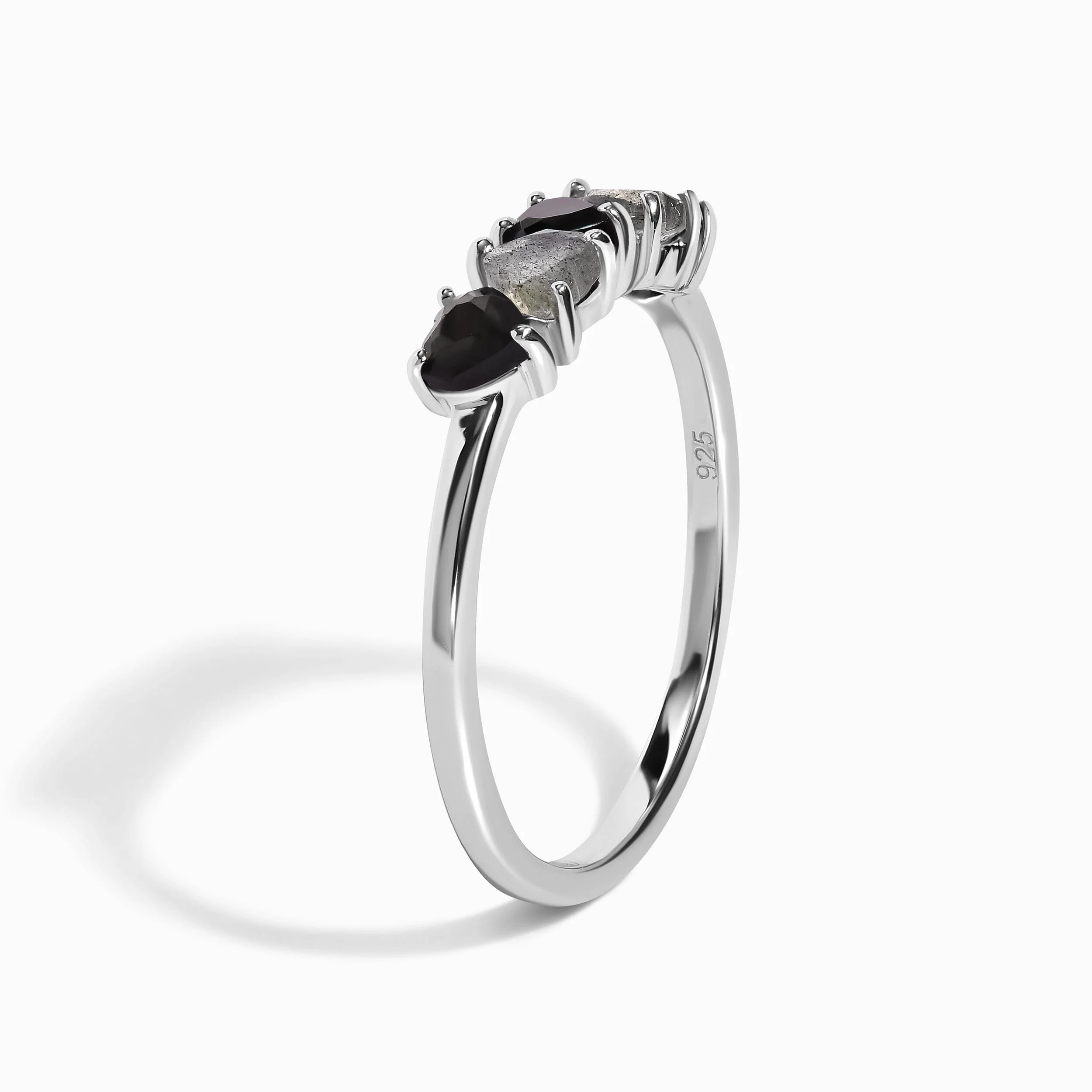 Black Obsidian Labradorite Ring - Crush On You - Image 11