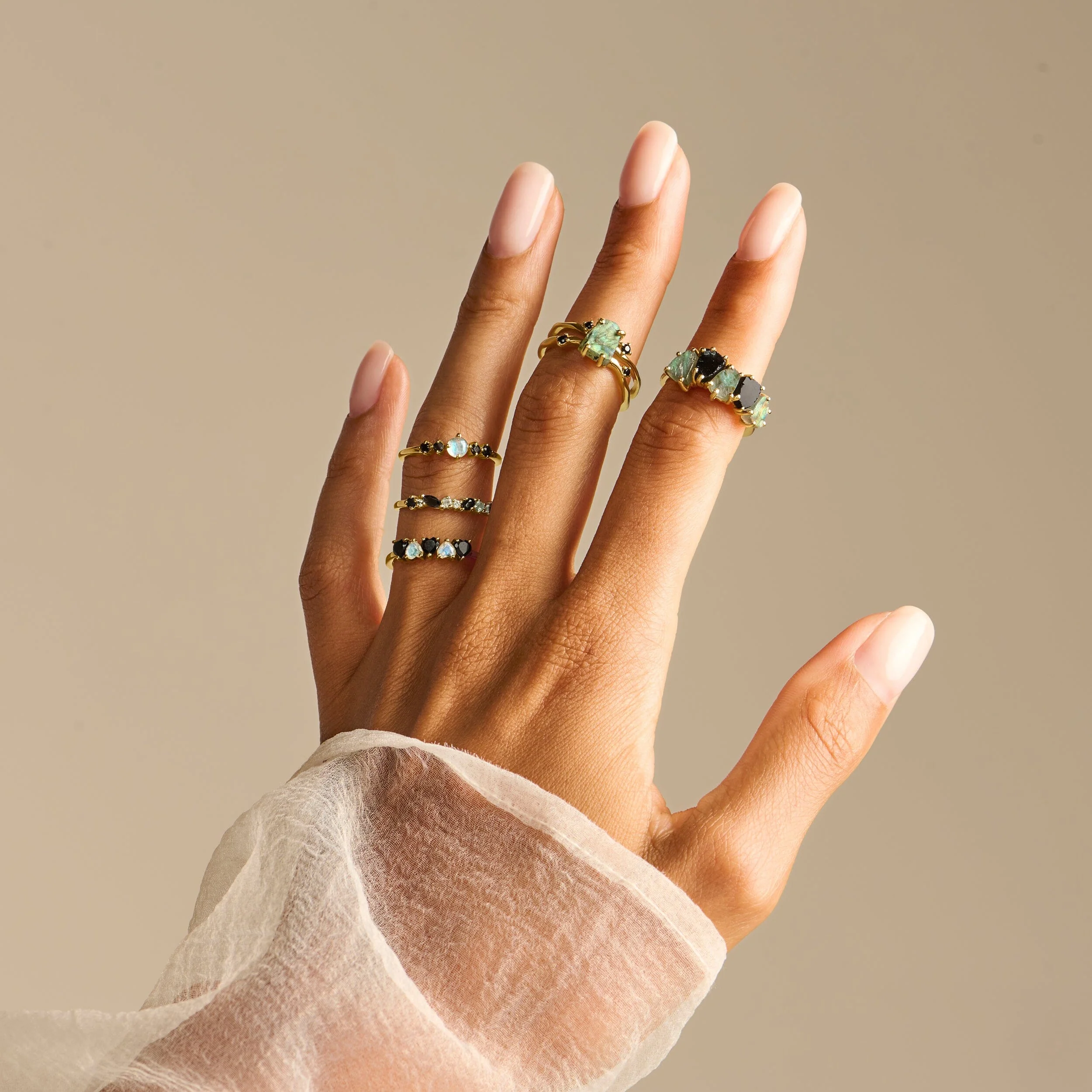 Black Obsidian Labradorite Ring - Crush On You - Image 19