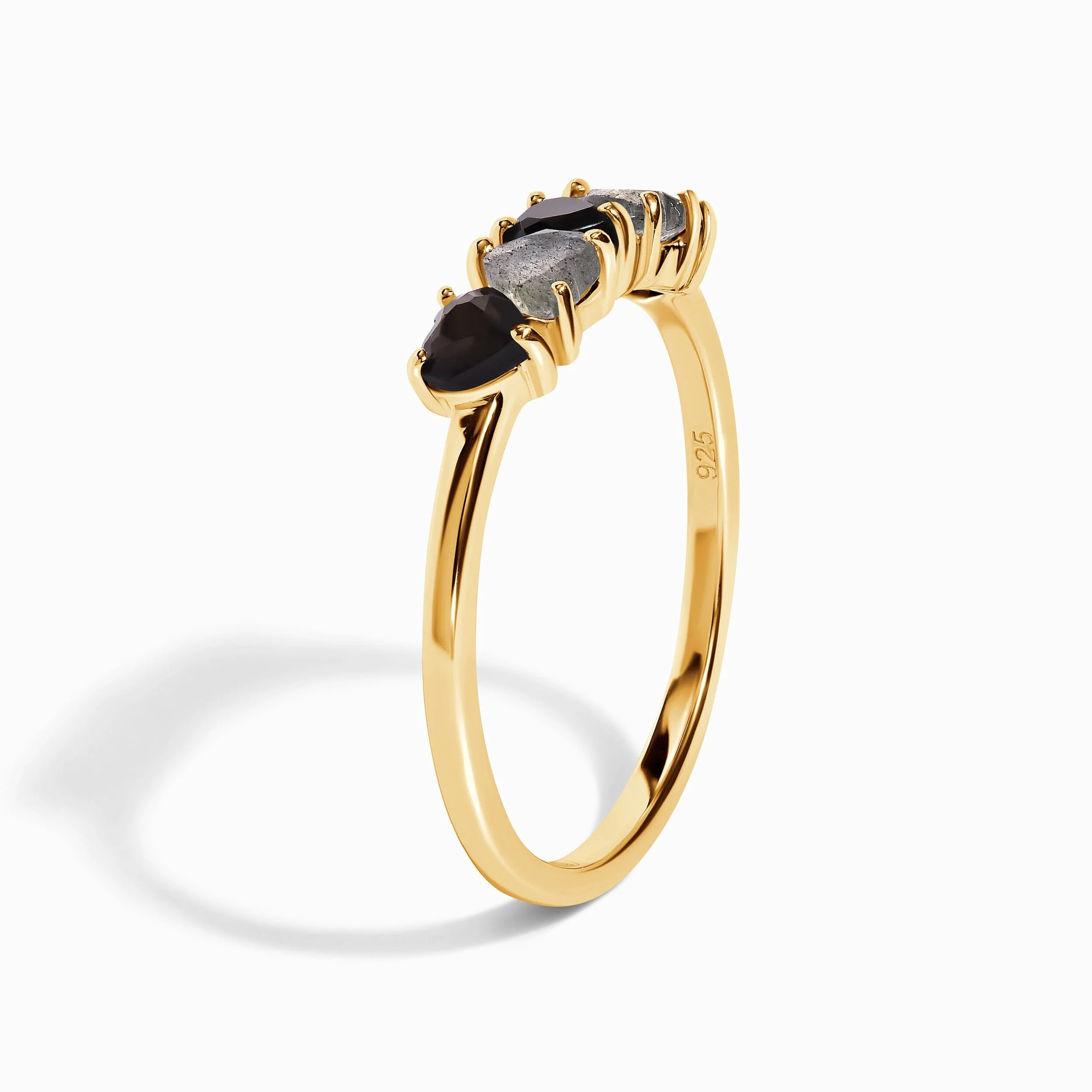 Black Obsidian Labradorite Ring - Crush On You - Image 21