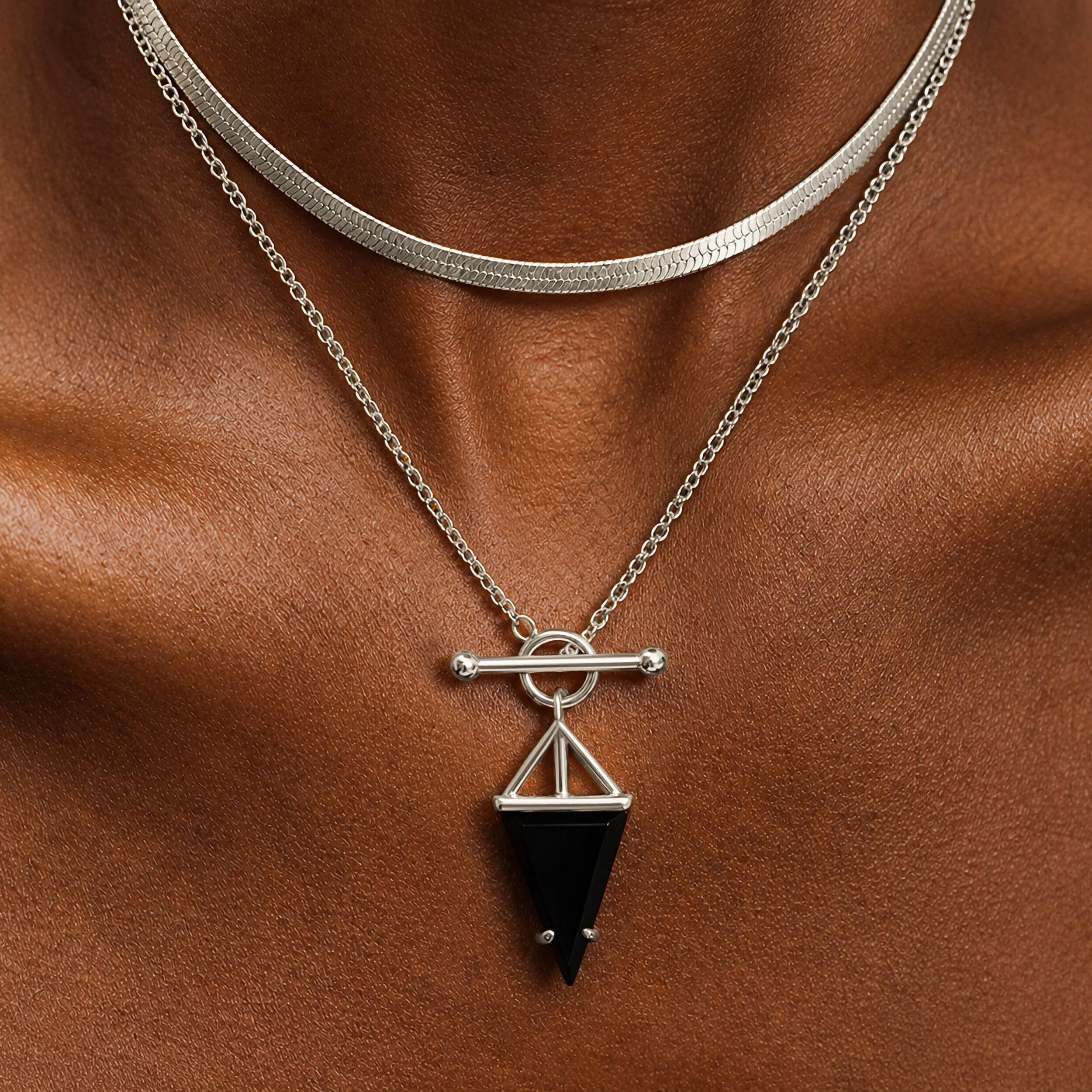Black Obsidian Necklace - Heroine T-Lock - Image 14