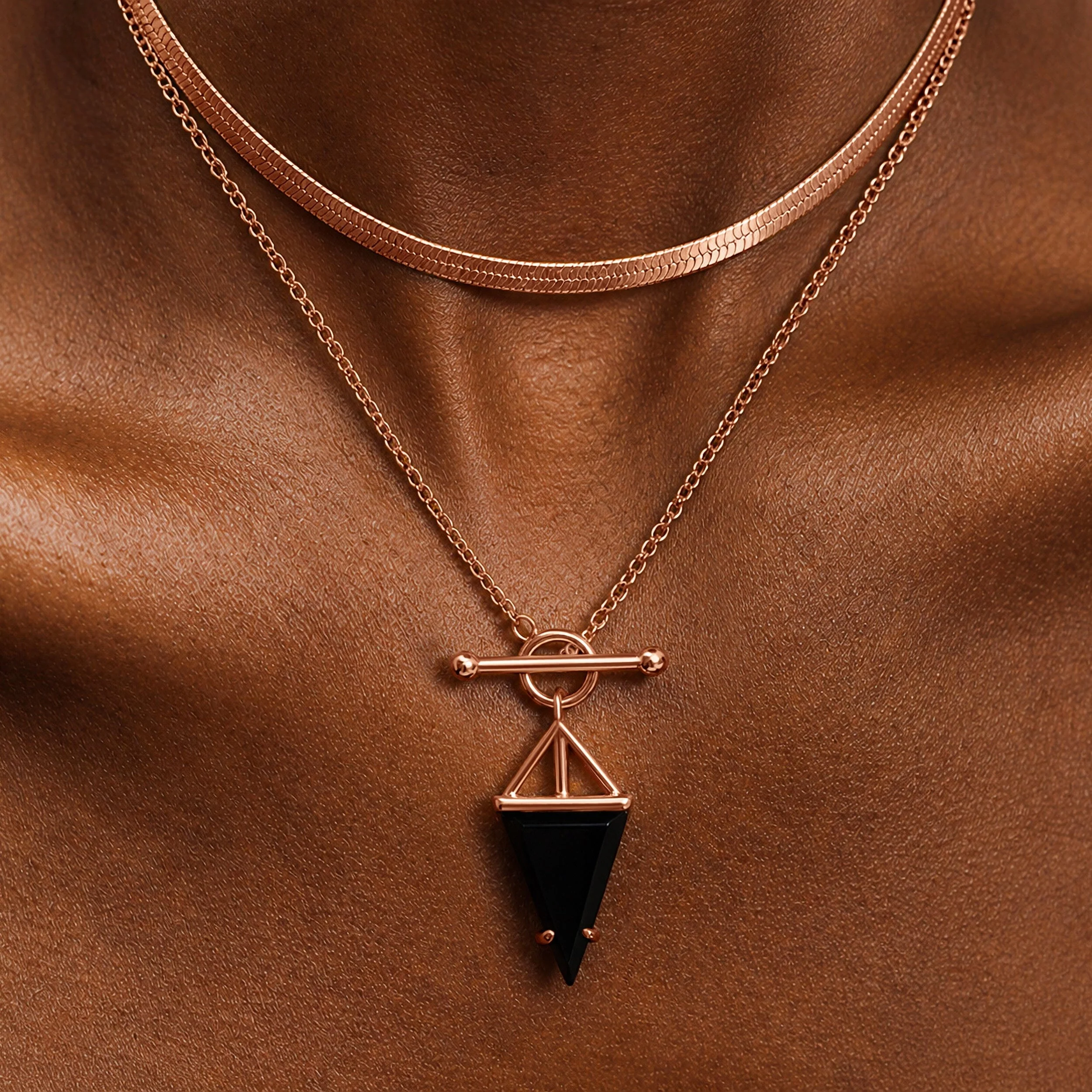 Black Obsidian Necklace - Heroine T-Lock - Image 15